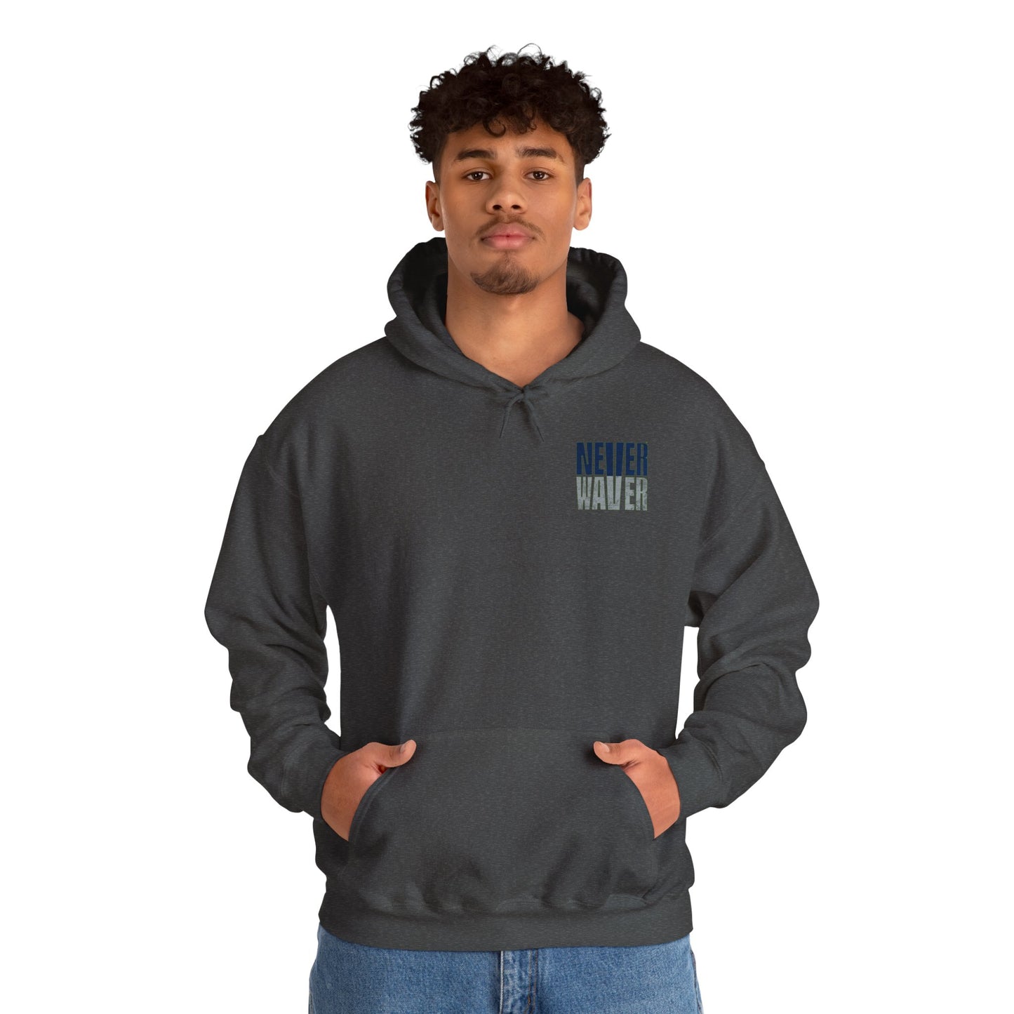 Seattle Fans Never Waver W-Leopard Football Unisex Heavy Blend™ Hooded Sweatshirt - Never Waver