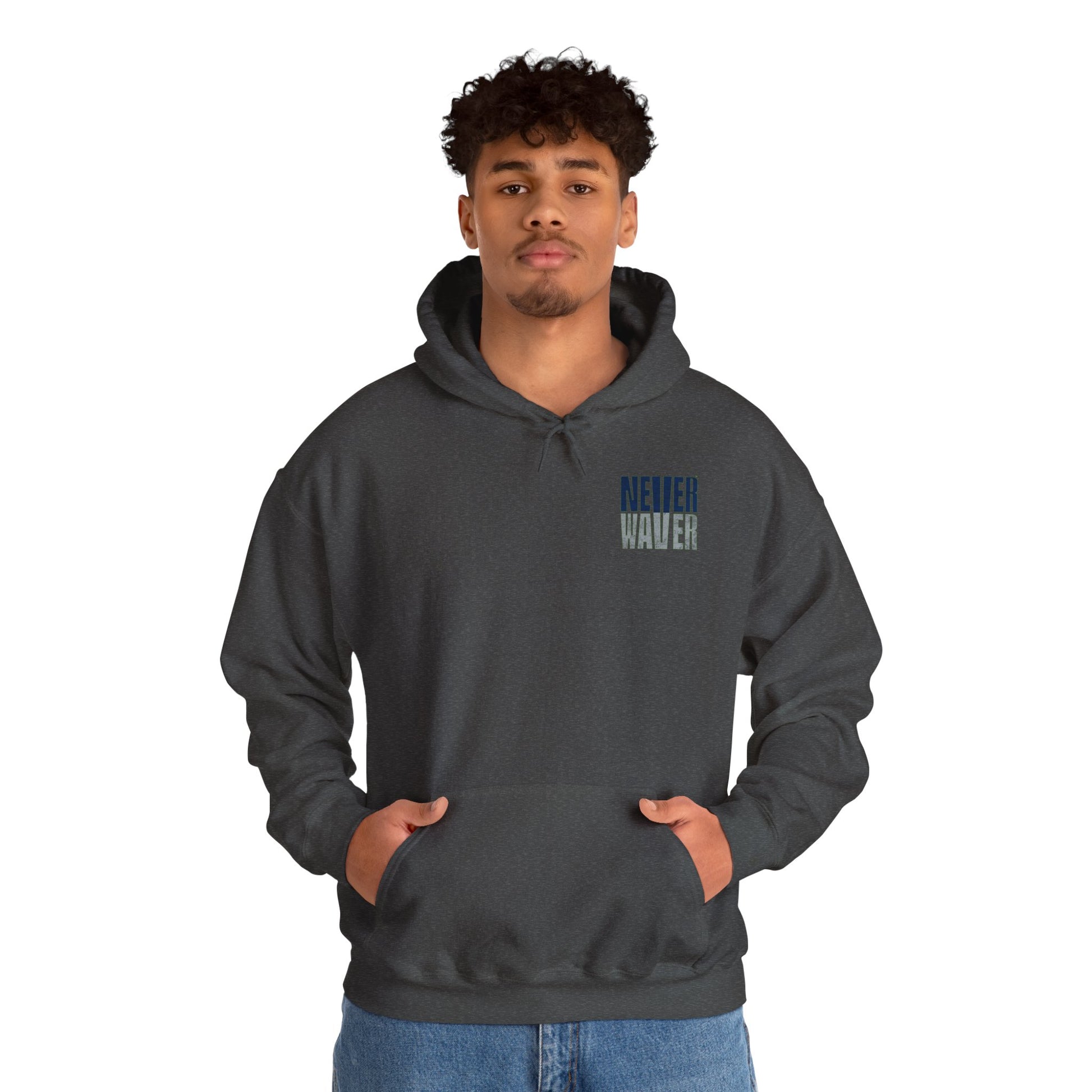 Seattle Fans Never Waver W-Leopard Football Unisex Heavy Blend™ Hooded Sweatshirt - Never Waver