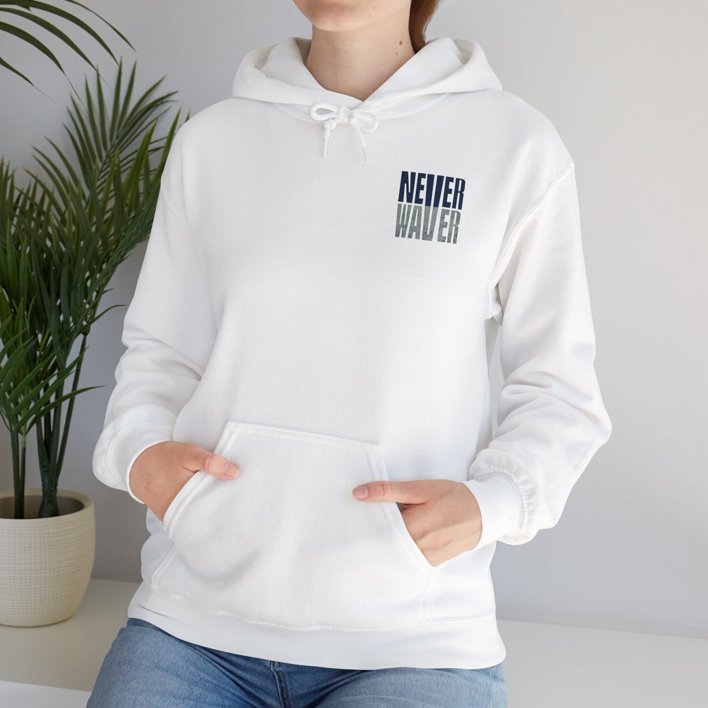 Seattle Fans Never Waver W-Leopard Football Unisex Heavy Blend™ Hooded Sweatshirt - Never Waver
