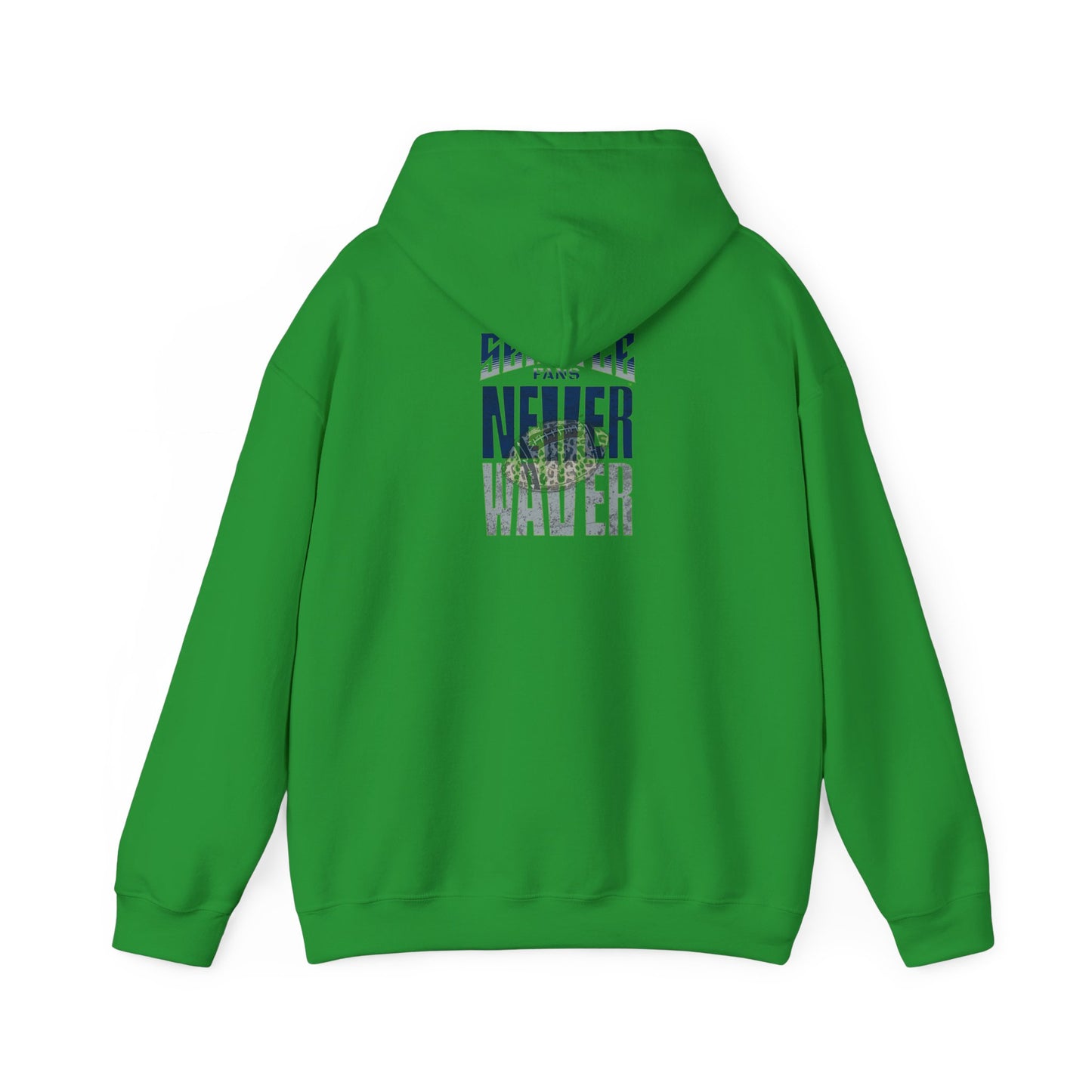 Seattle Fans Never Waver W-Leopard Football Unisex Heavy Blend™ Hooded Sweatshirt - Never Waver