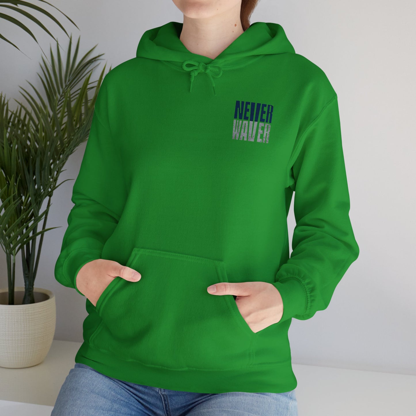 Seattle Fans Never Waver W-Leopard Football Unisex Heavy Blend™ Hooded Sweatshirt - Never Waver