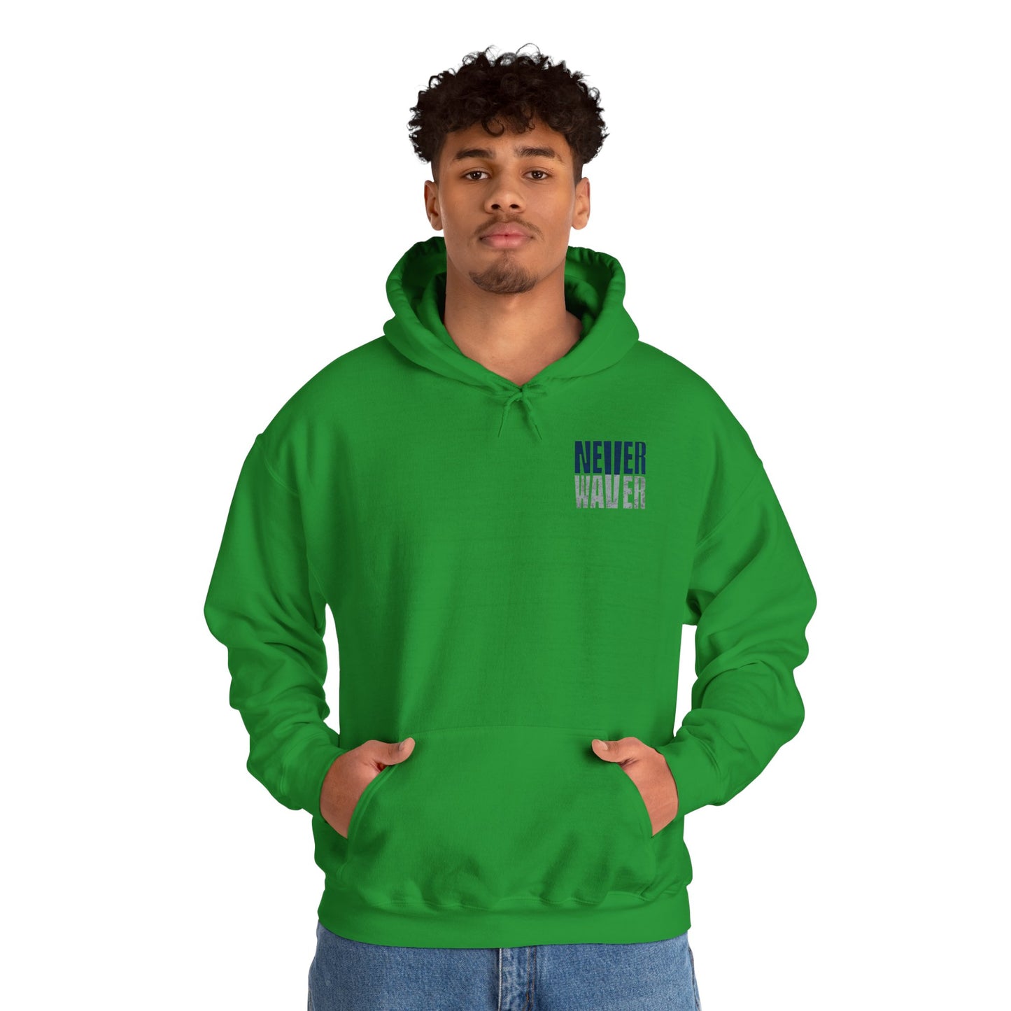Seattle Fans Never Waver W-Leopard Football Unisex Heavy Blend™ Hooded Sweatshirt - Never Waver