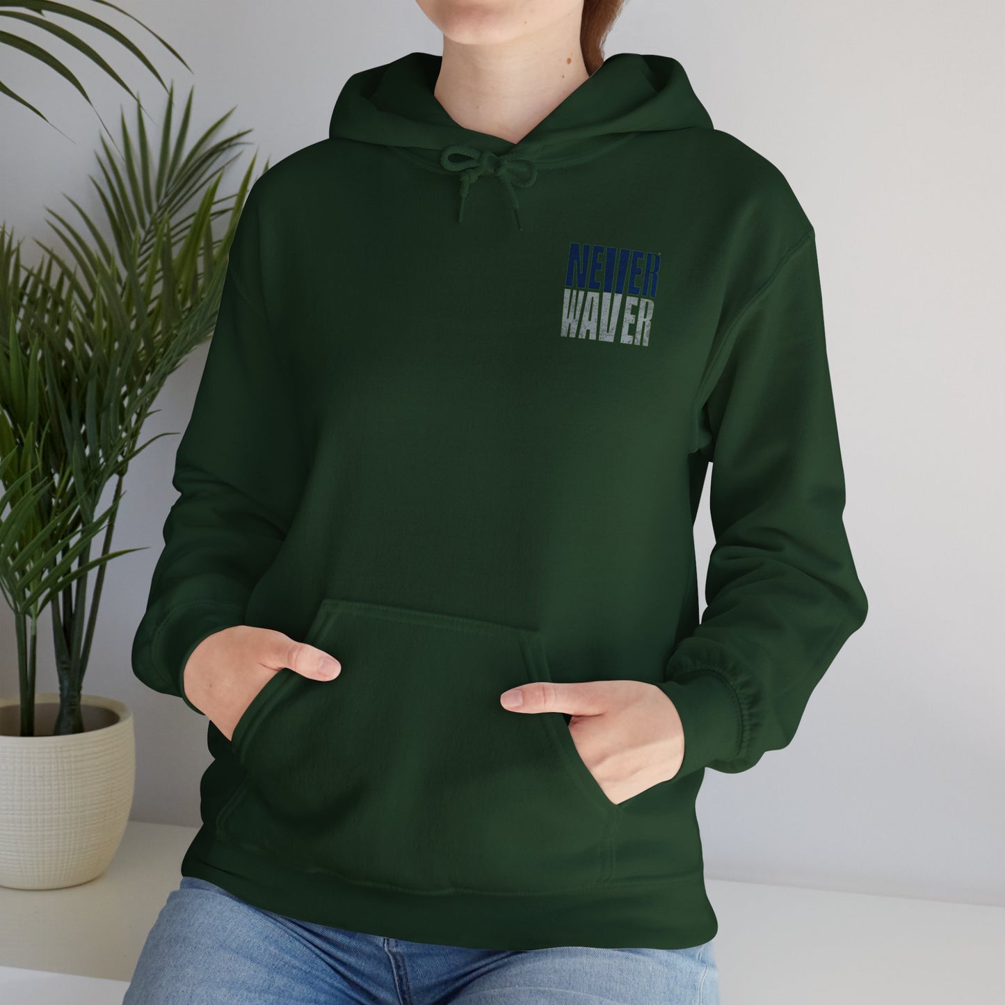 Seattle Fans Never Waver W-Leopard Football Unisex Heavy Blend™ Hooded Sweatshirt - Never Waver