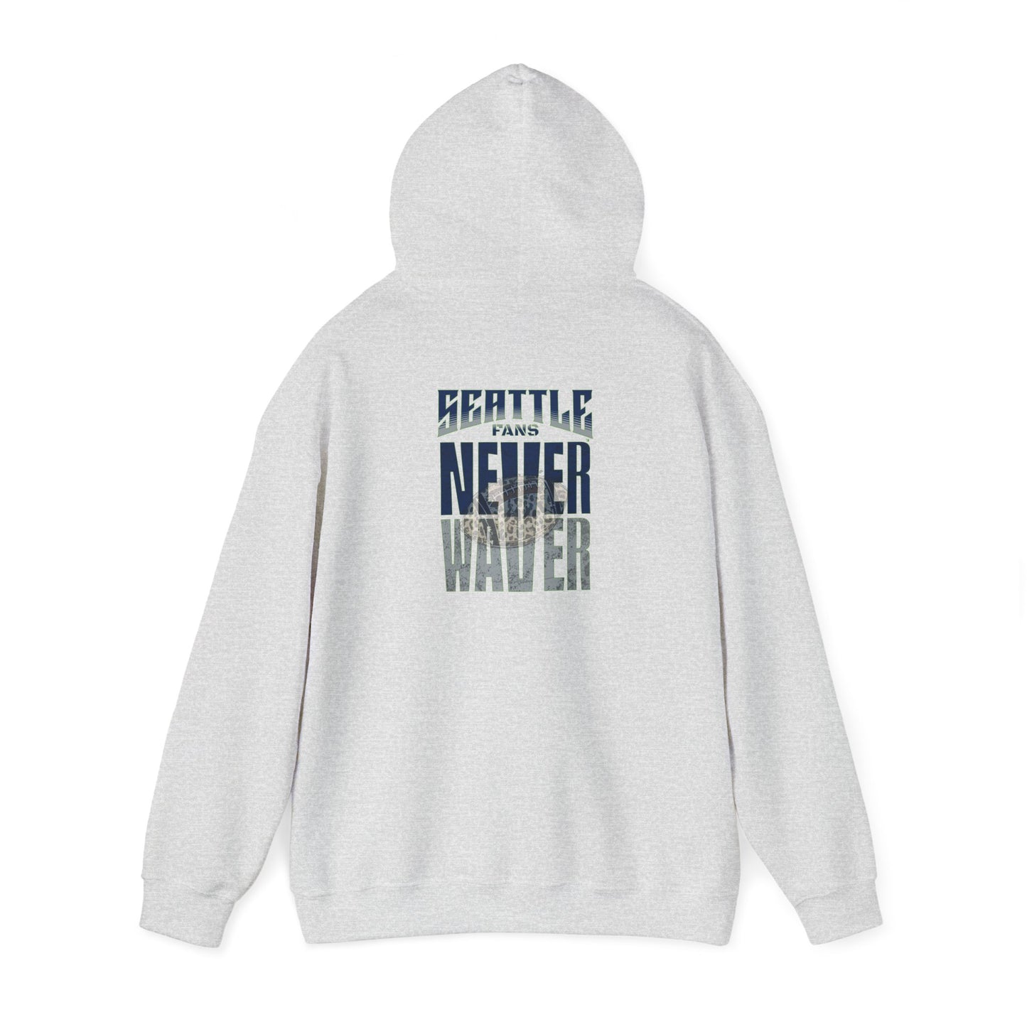 Seattle Fans Never Waver W-Leopard Football Unisex Heavy Blend™ Hooded Sweatshirt - Never Waver