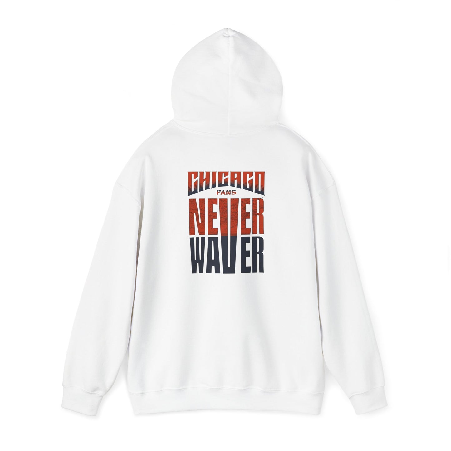Unisex Heavy Blend™ Hooded Sweatshirt - 'Chicago Fans Never Waver' Motivational Apparel - Never Waver