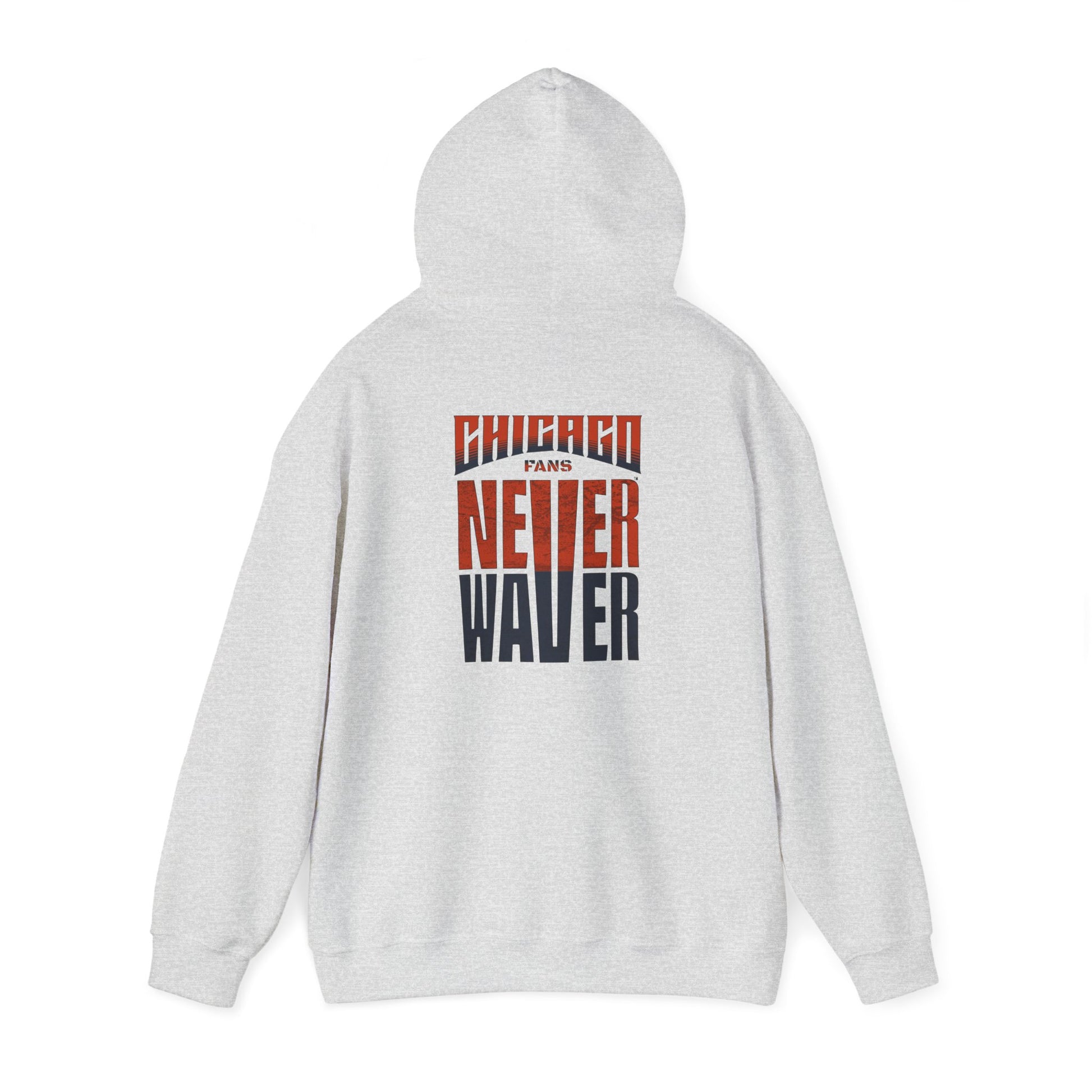 Unisex Heavy Blend™ Hooded Sweatshirt - 'Chicago Fans Never Waver' Motivational Apparel - Never Waver