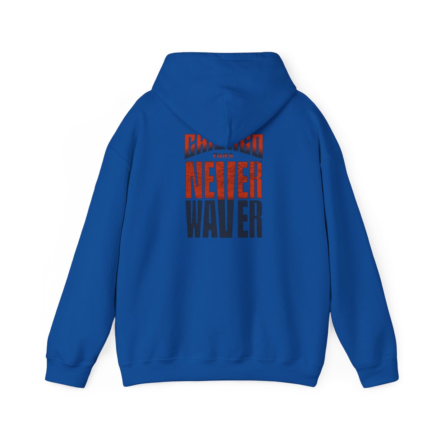 Unisex Heavy Blend™ Hooded Sweatshirt - 'Chicago Fans Never Waver' Motivational Apparel - Never Waver