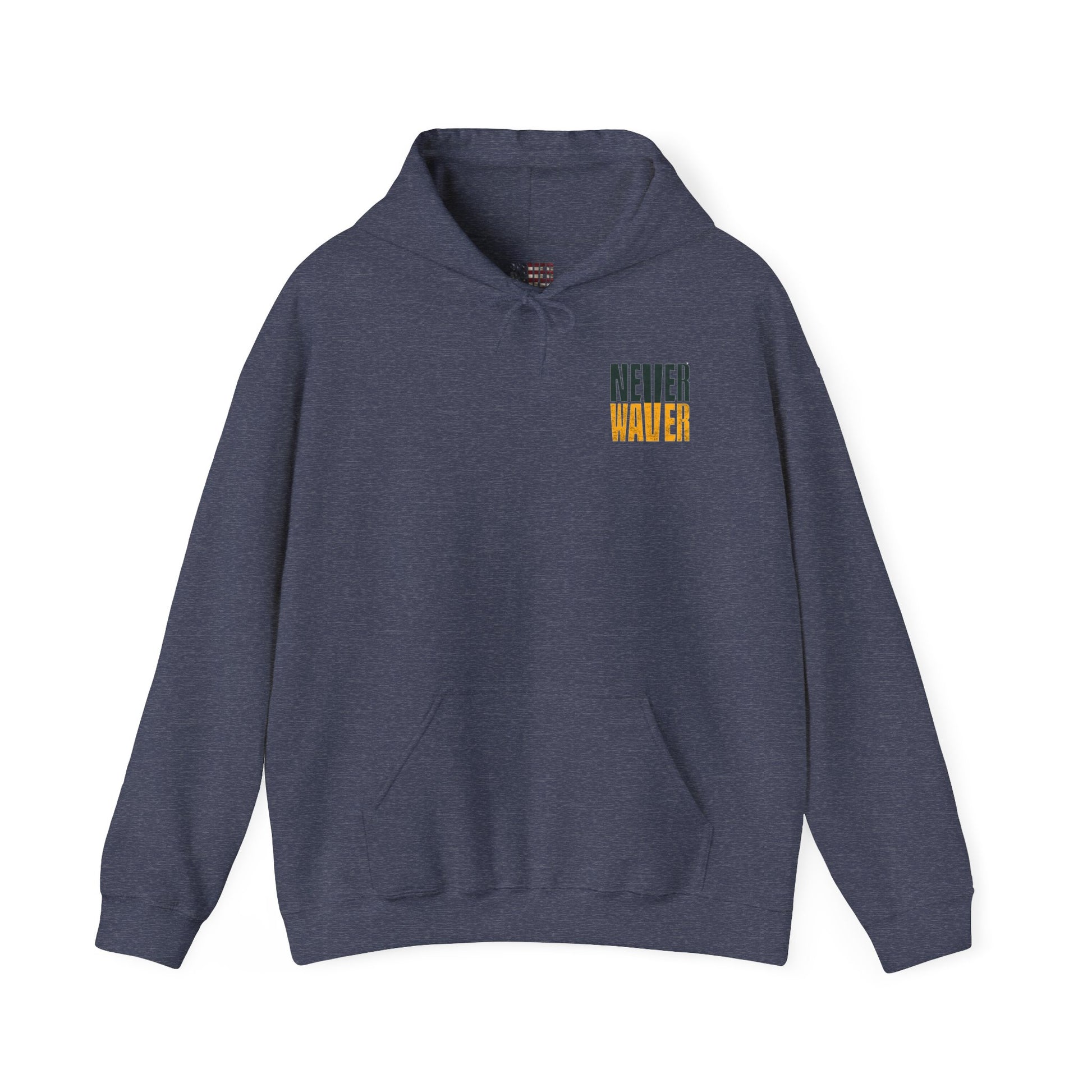 Green Bay Hoodie w Leopard Football - Unisex Heavy Blend Sweatshirt - Never Waver