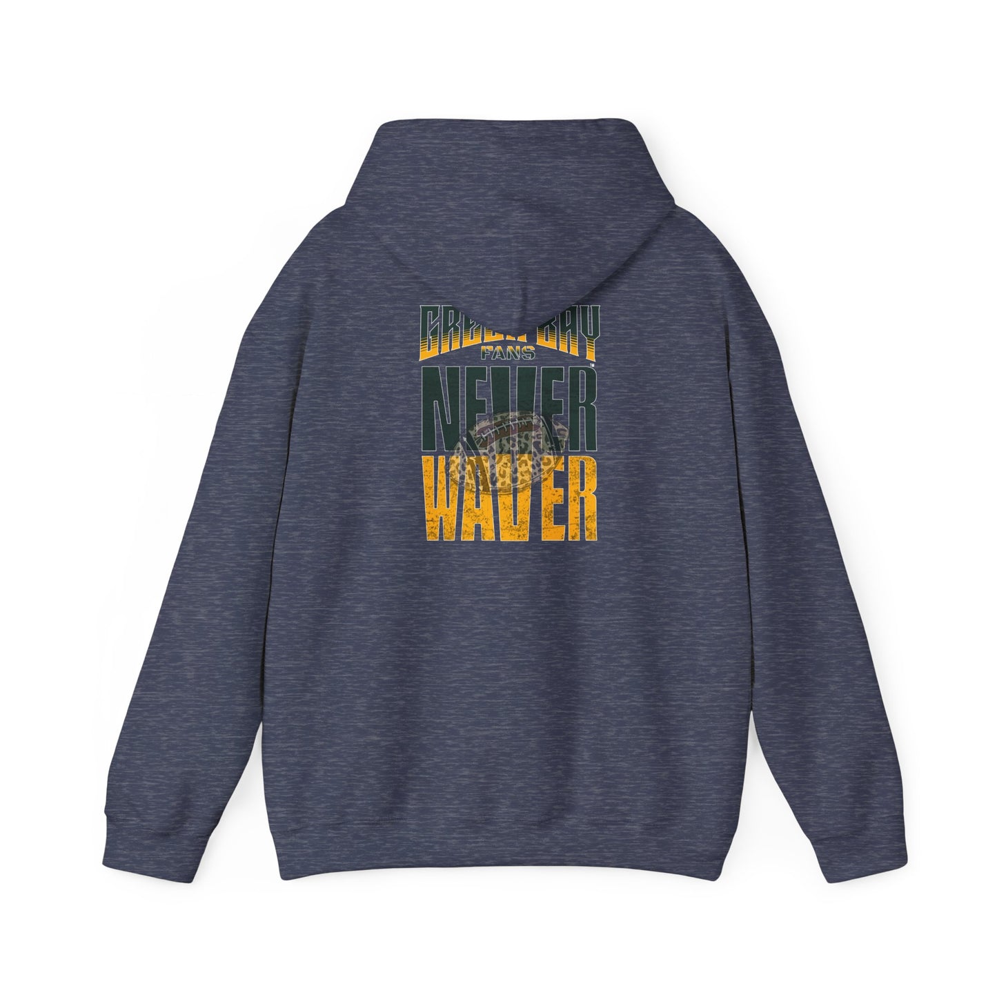 Green Bay Hoodie w Leopard Football - Unisex Heavy Blend Sweatshirt - Never Waver