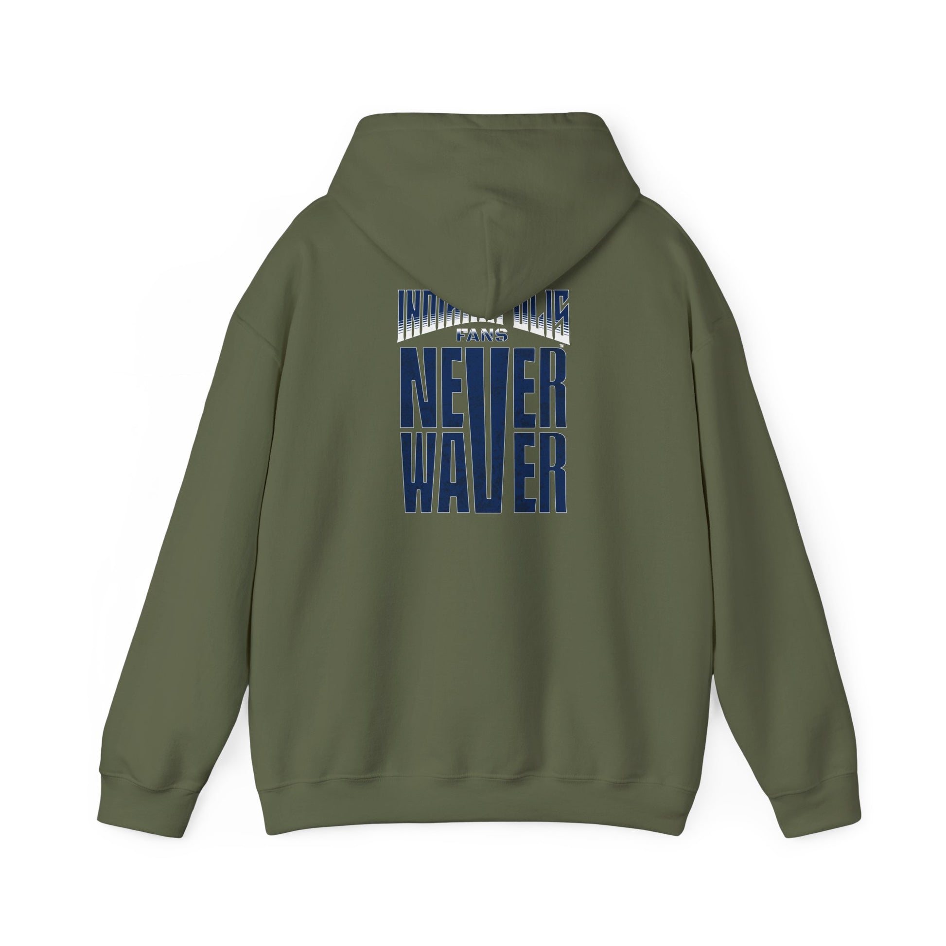 Indianapolis Fans Never Waver Unisex Heavy Blend™ Hooded Sweatshirt - Comfortable and Stylish for Everyday Wear - Never Waver