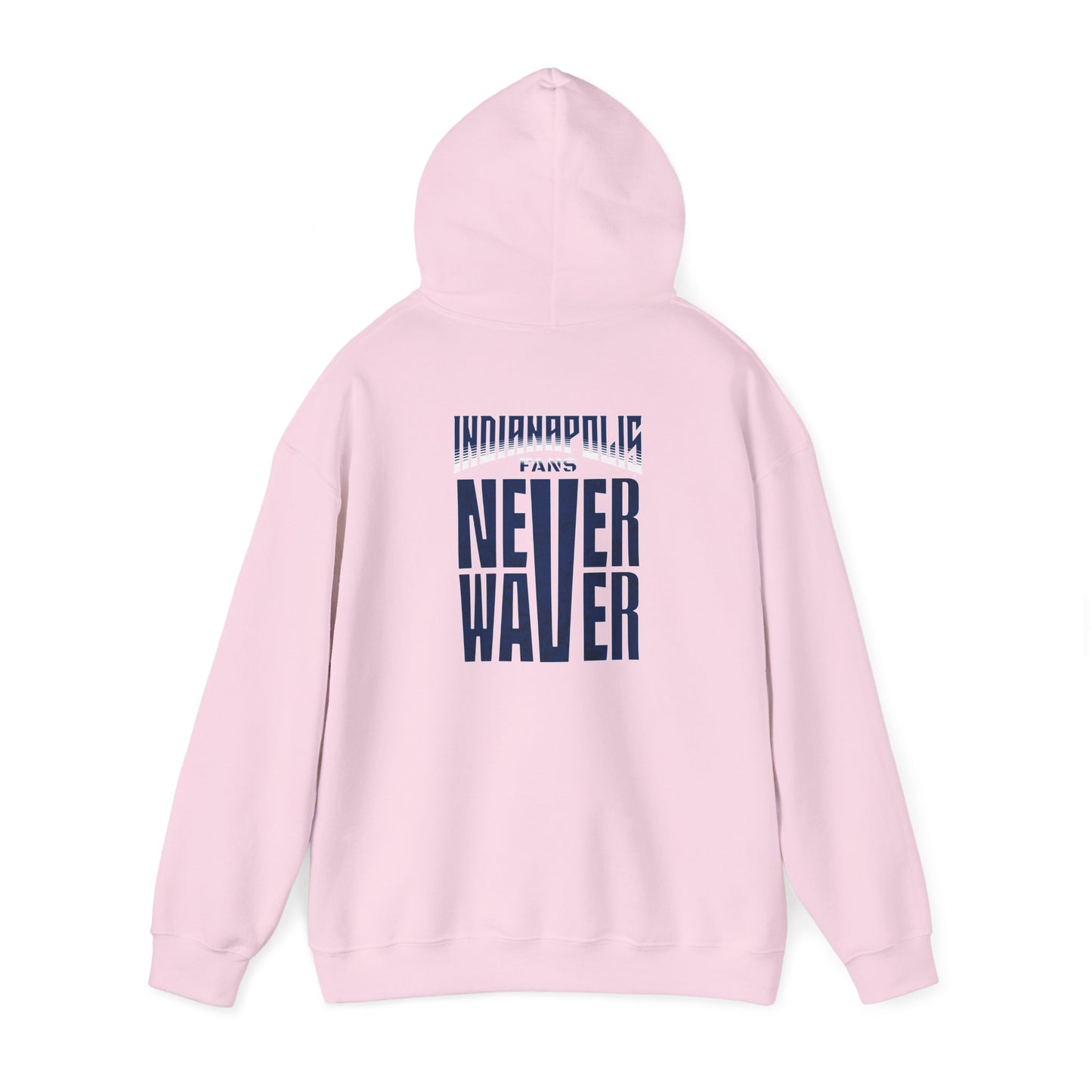 Indianapolis Fans Never Waver Unisex Heavy Blend™ Hooded Sweatshirt - Comfortable and Stylish for Everyday Wear - Never Waver