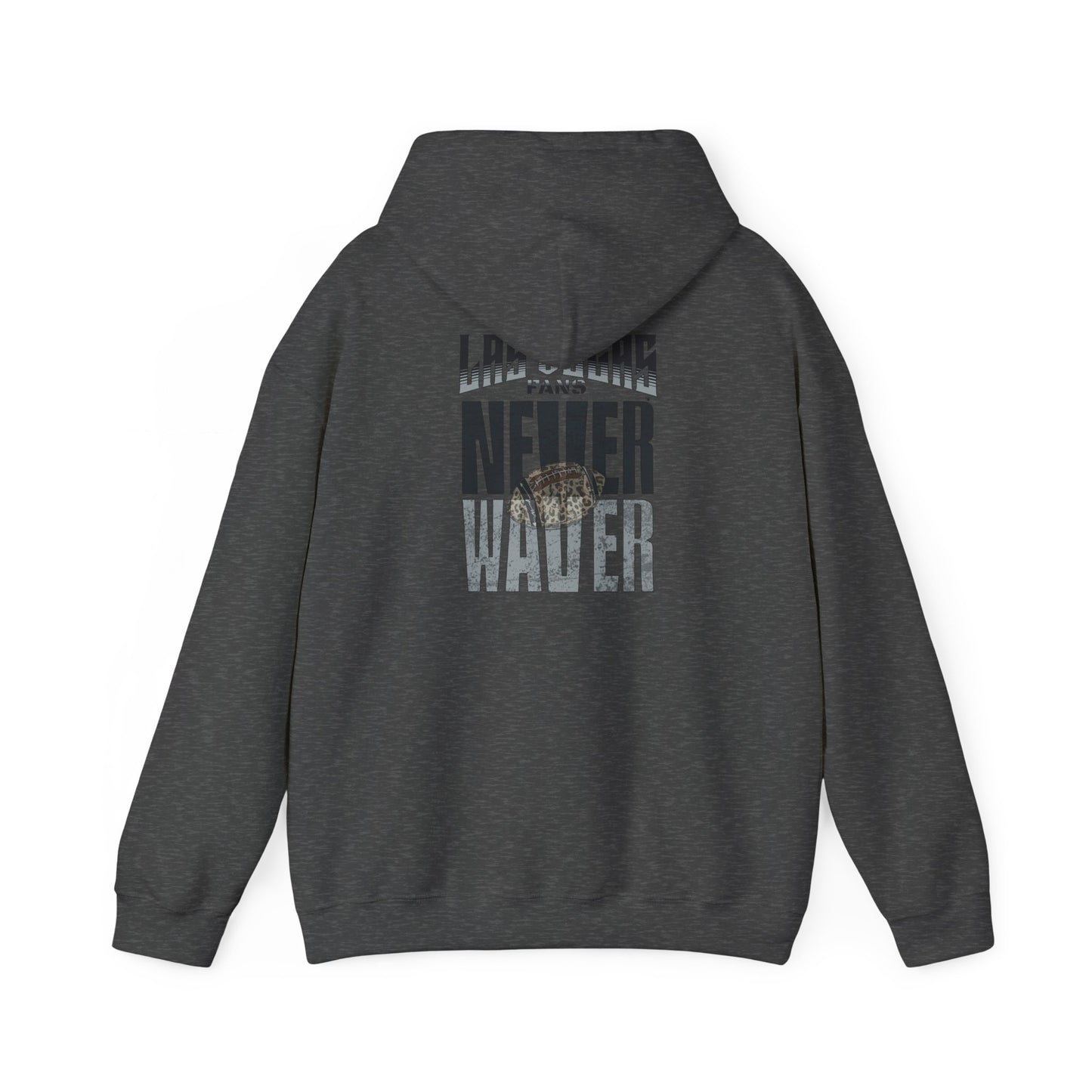 Las Vegas Fans Never Waver w Leopard Football Unisex Heavy Blend™ Hooded Sweatshirt - Cozy Oversized Style for Fans - Never Waver