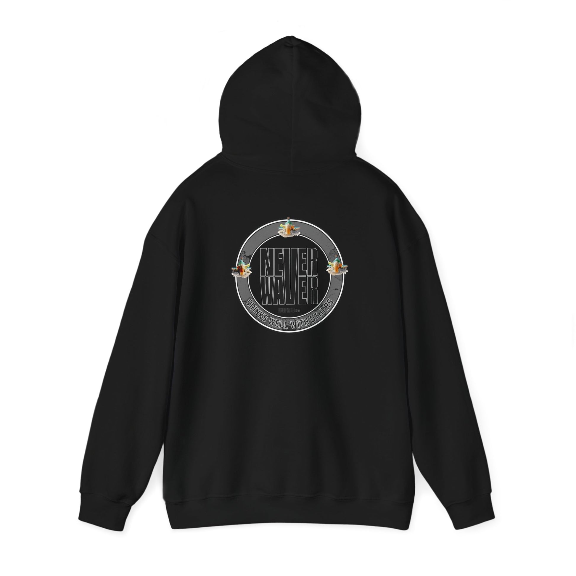 Never Waver Drinks Well With Others Unisex Heavy Blend™ Hooded Sweatshirt - Never Waver