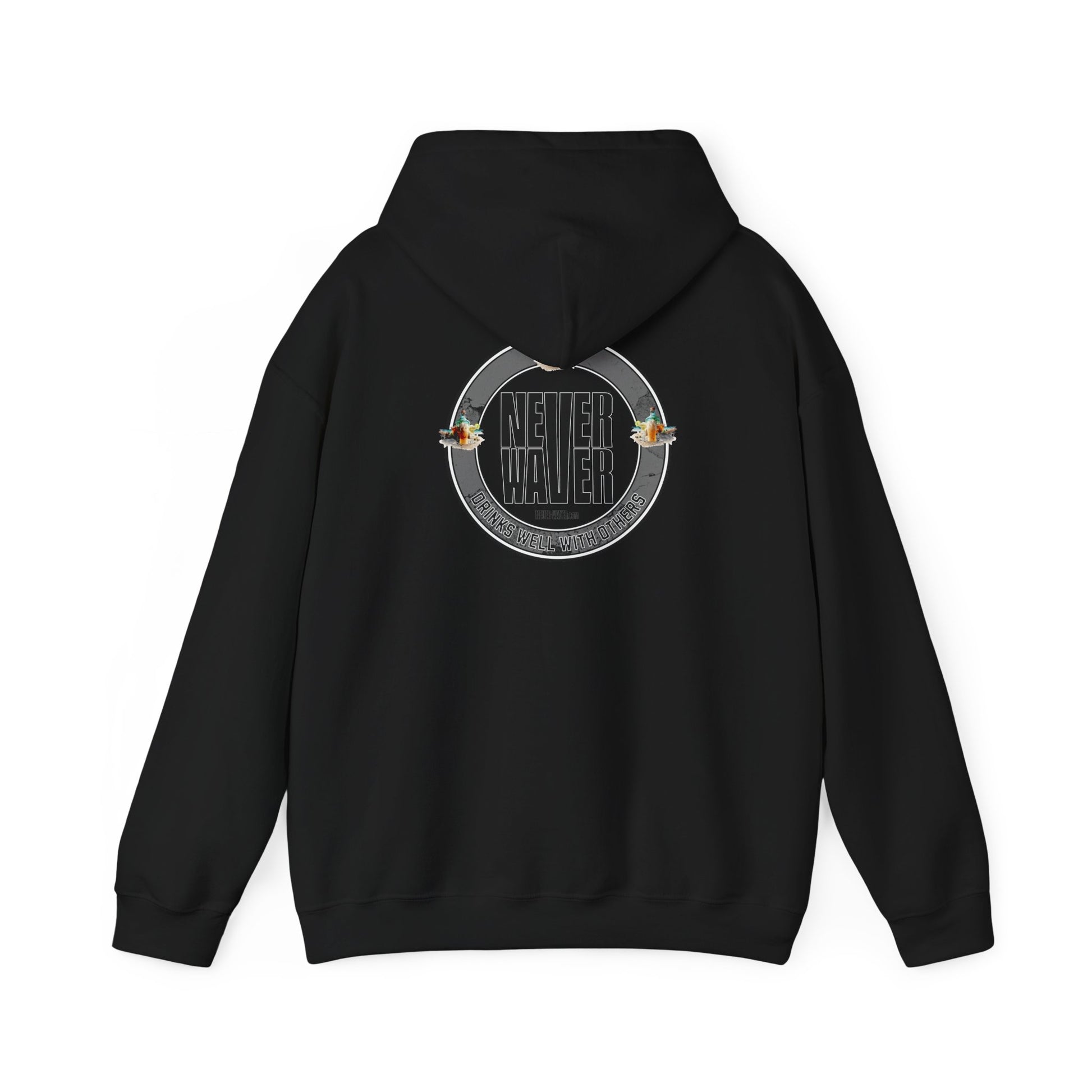 Never Waver Drinks Well With Others Unisex Heavy Blend™ Hooded Sweatshirt - Never Waver