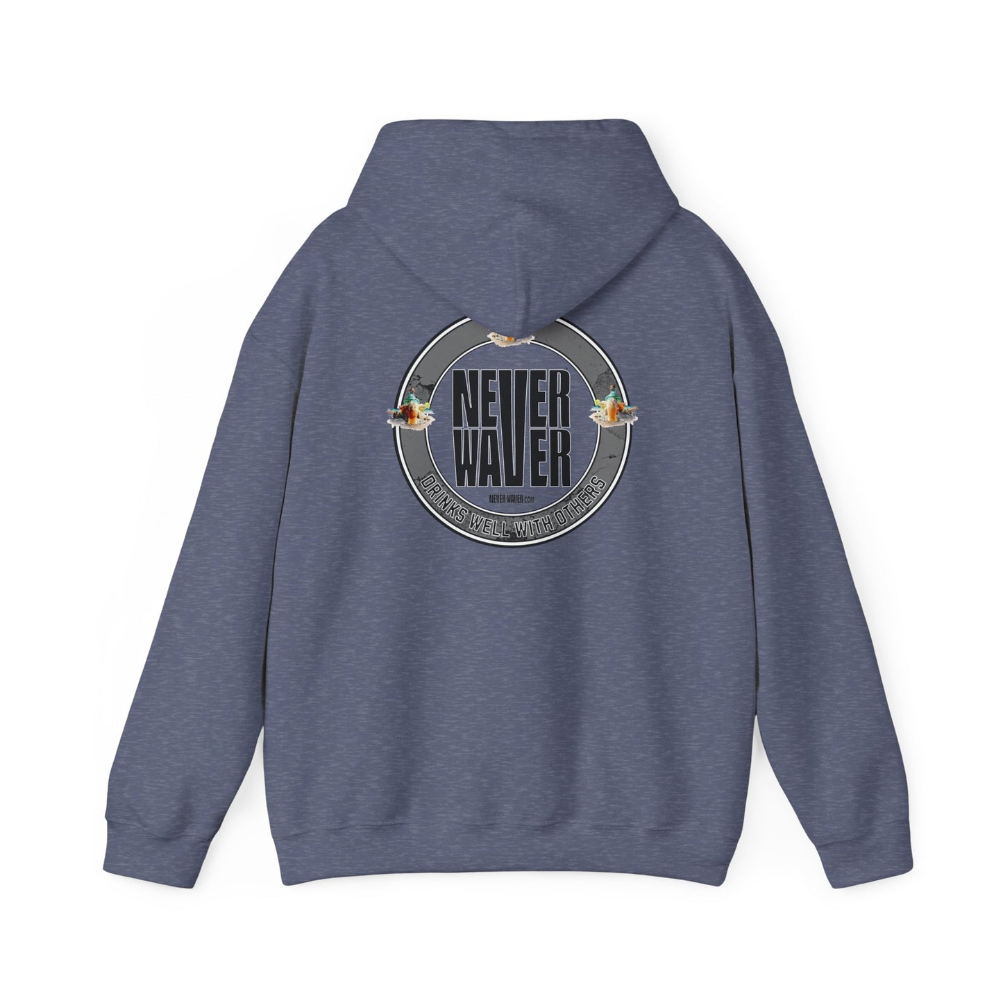 Never Waver Drinks Well With Others Unisex Heavy Blend™ Hooded Sweatshirt - Never Waver