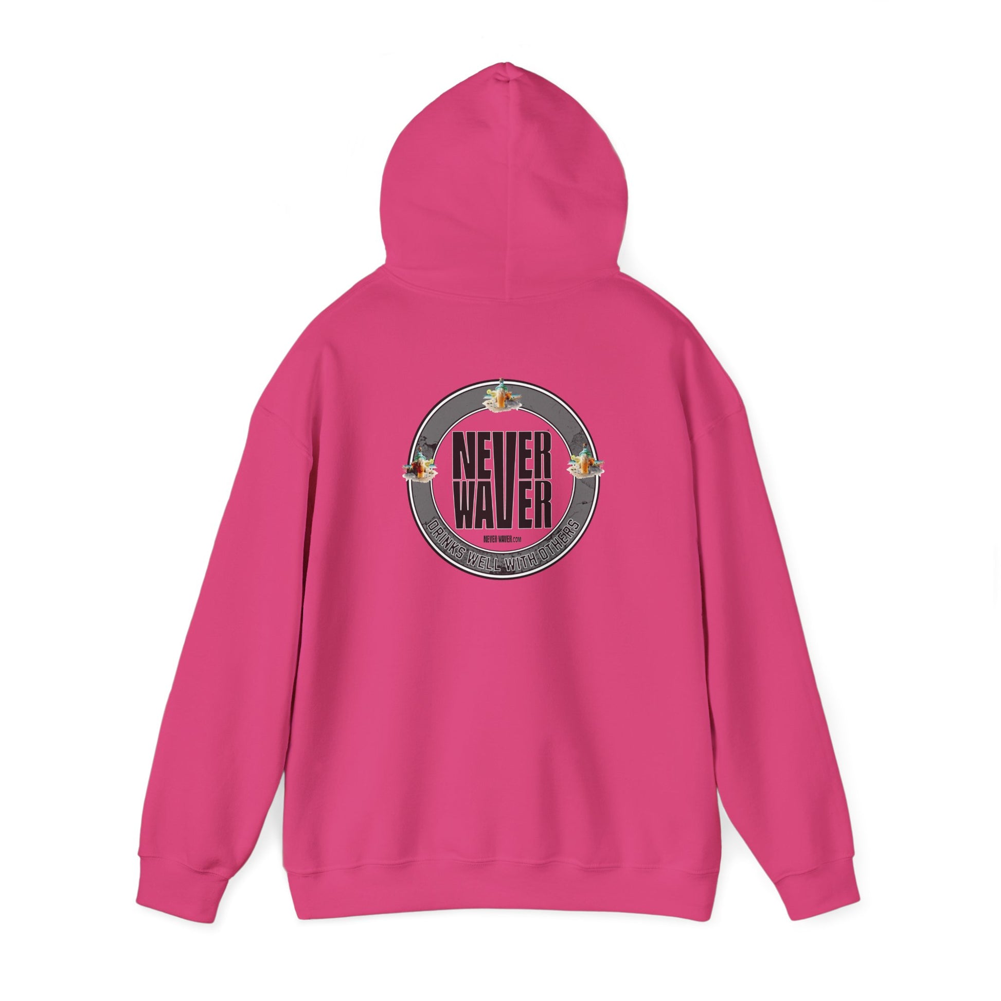 Never Waver Drinks Well With Others Unisex Heavy Blend™ Hooded Sweatshirt - Never Waver