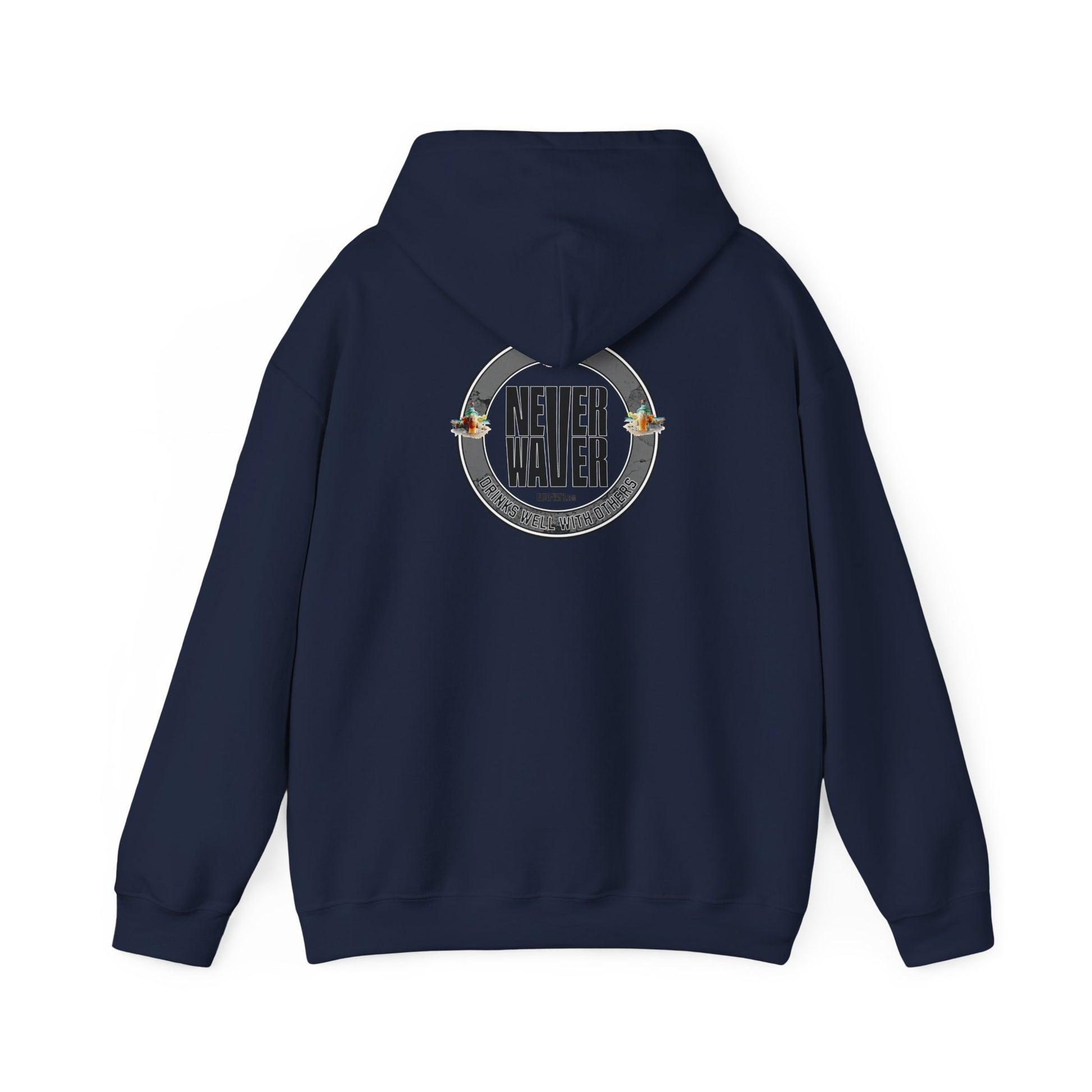 Never Waver Drinks Well With Others Unisex Heavy Blend™ Hooded Sweatshirt - Never Waver