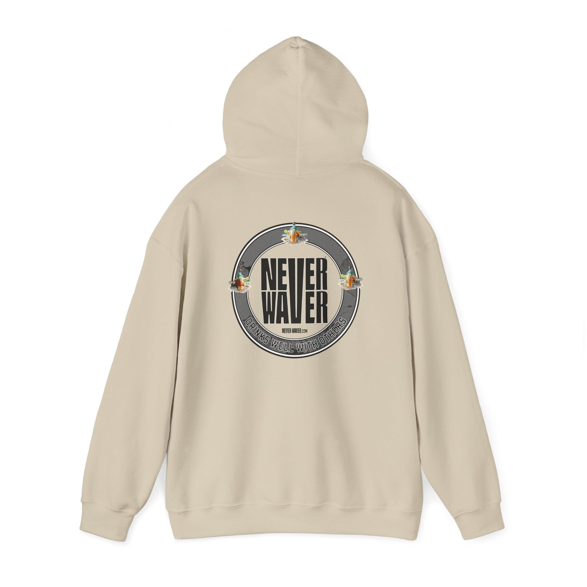 Never Waver Drinks Well With Others Unisex Heavy Blend™ Hooded Sweatshirt - Never Waver