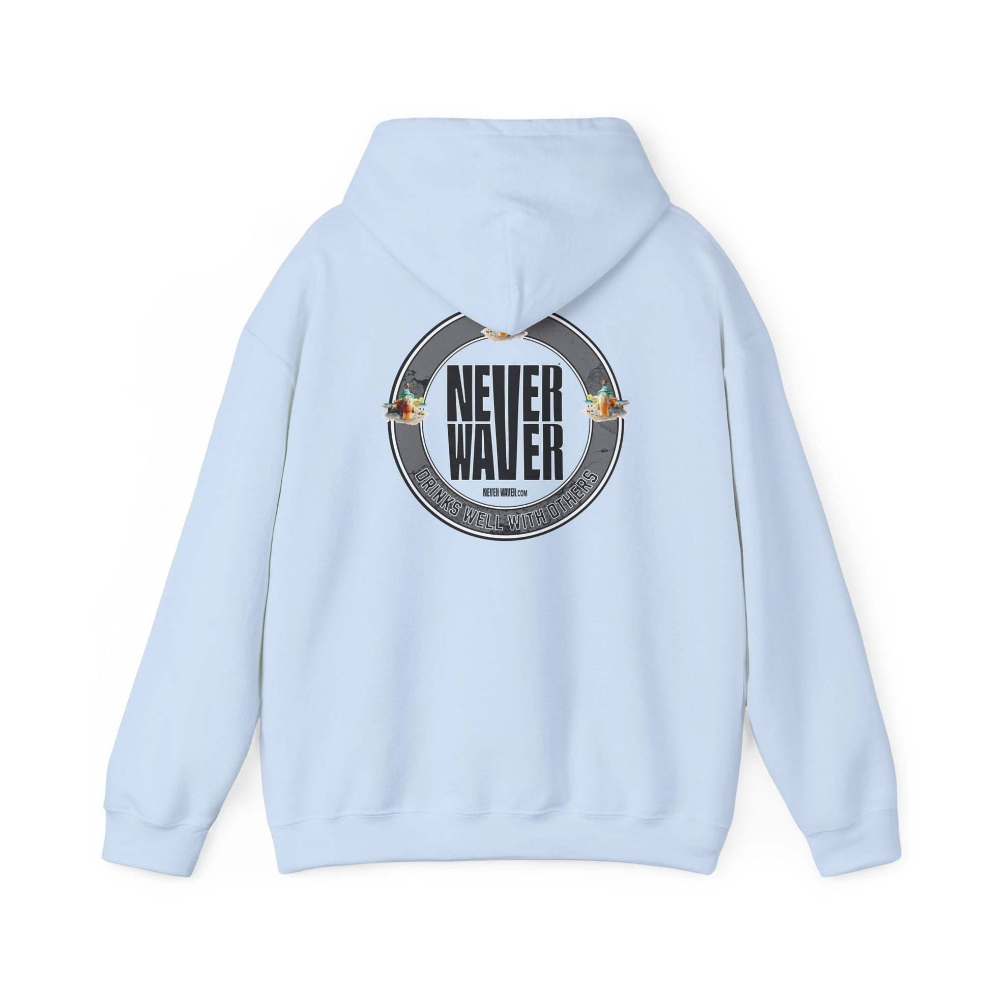 Never Waver Drinks Well With Others Unisex Heavy Blend™ Hooded Sweatshirt - Never Waver