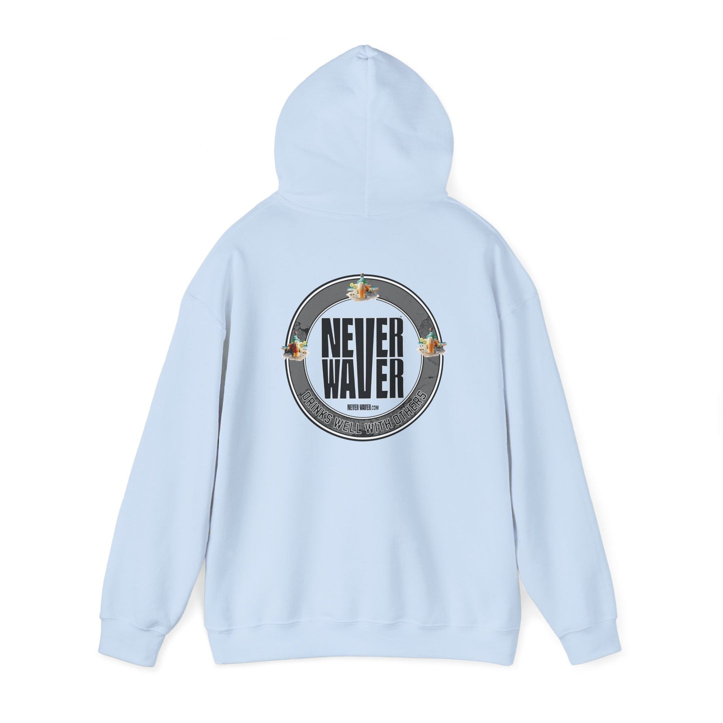 Never Waver Drinks Well With Others Unisex Heavy Blend™ Hooded Sweatshirt - Never Waver