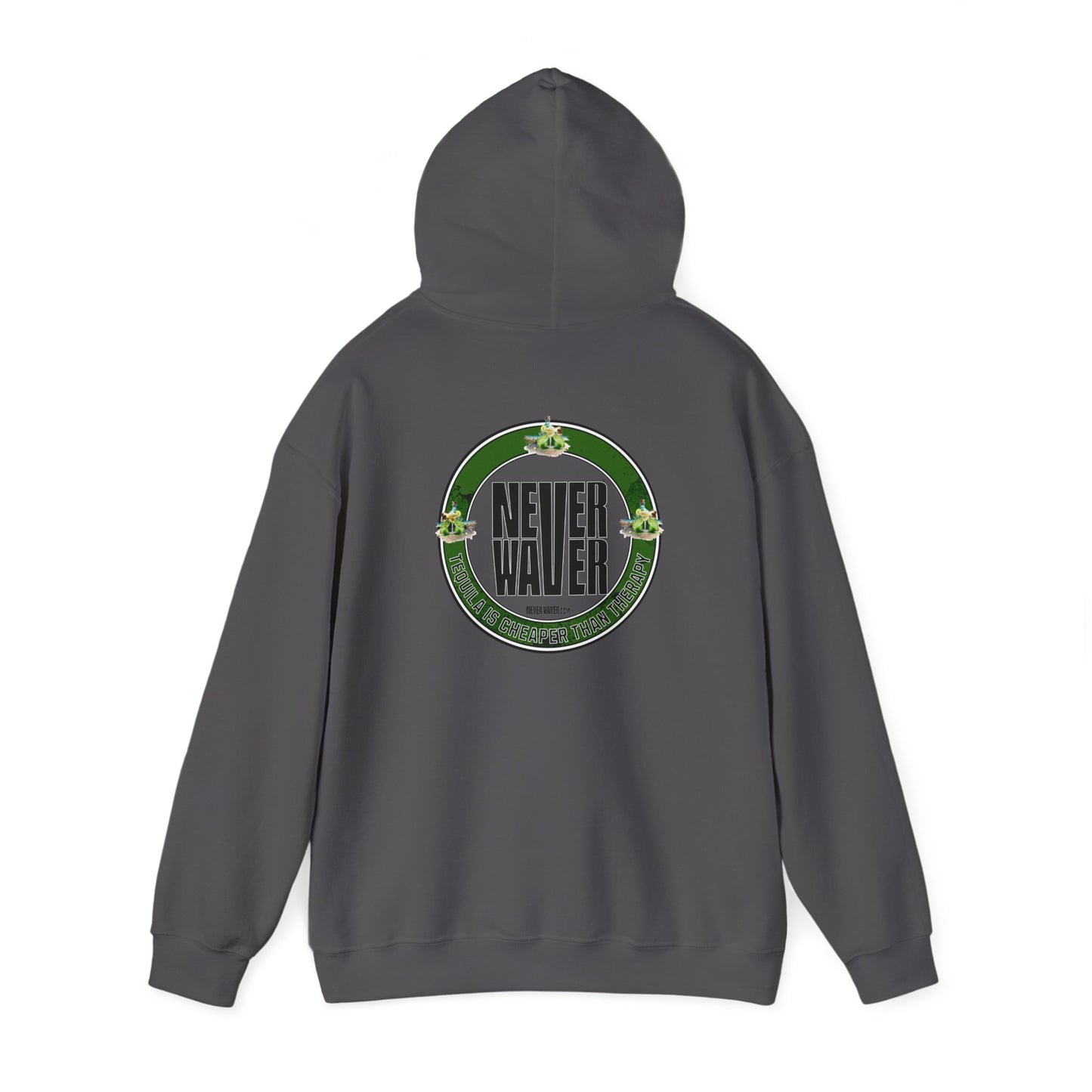 Never Waver Tequila Is Cheaper Than Therapy Unisex Heavy Blend™ Hooded Sweatshirt - Never Waver