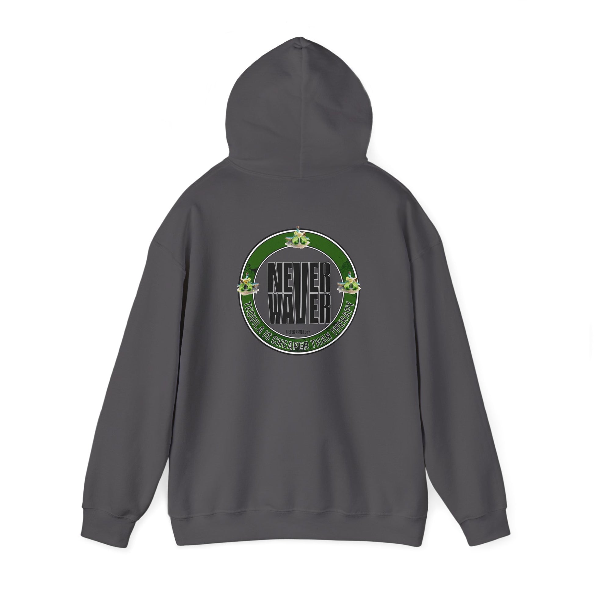 Never Waver Tequila Is Cheaper Than Therapy Unisex Heavy Blend™ Hooded Sweatshirt - Never Waver