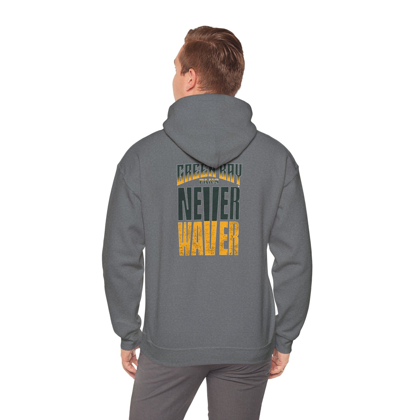 Never Waver Unisex Hoodie - Green Bay Fans Sweatshirt - Never Waver