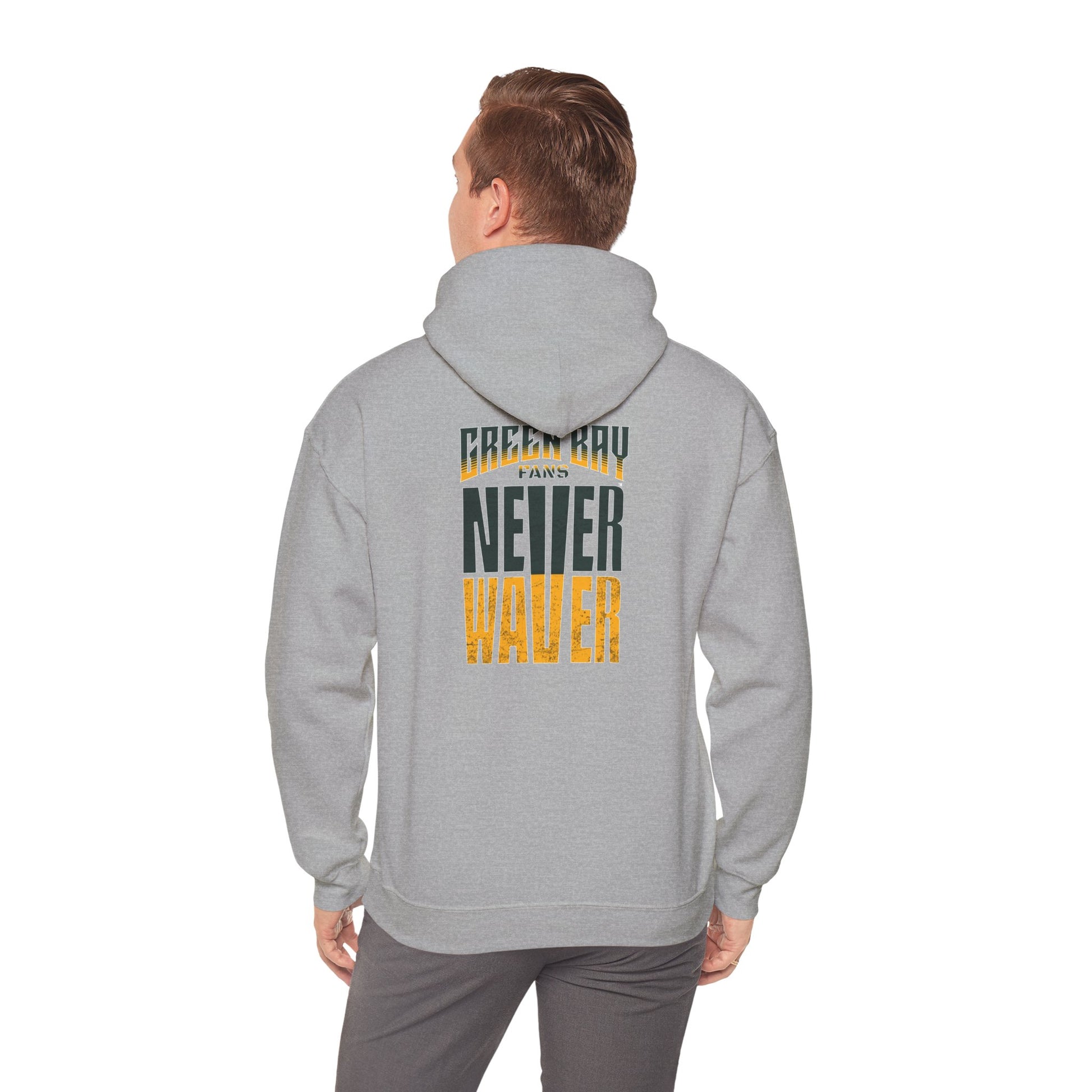 Never Waver Unisex Hoodie - Green Bay Fans Sweatshirt - Never Waver