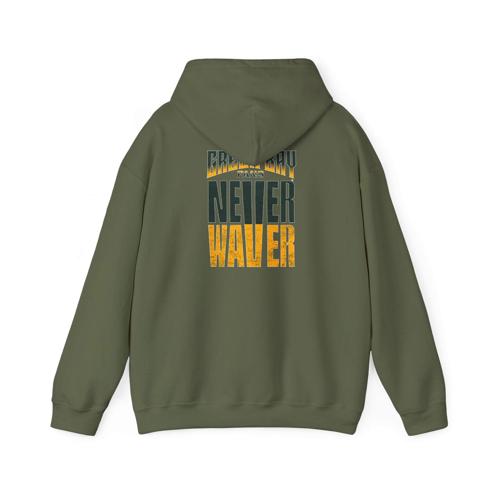Never Waver Unisex Hoodie - Green Bay Fans Sweatshirt - Never Waver