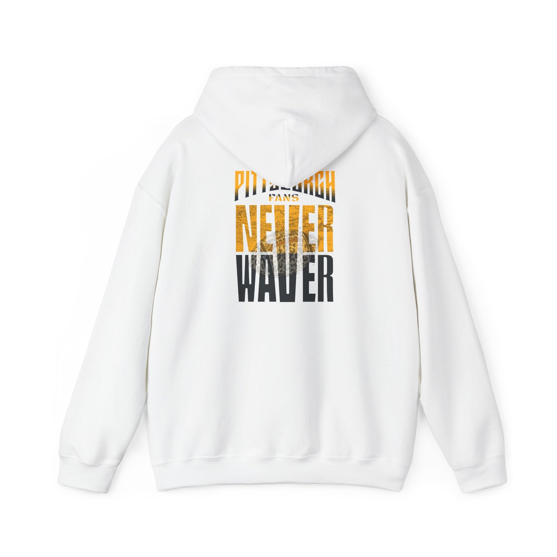 Pittsburgh Hoodie w Leopard Football - Unisex Heavy Blend Sweatshirt - Never Waver