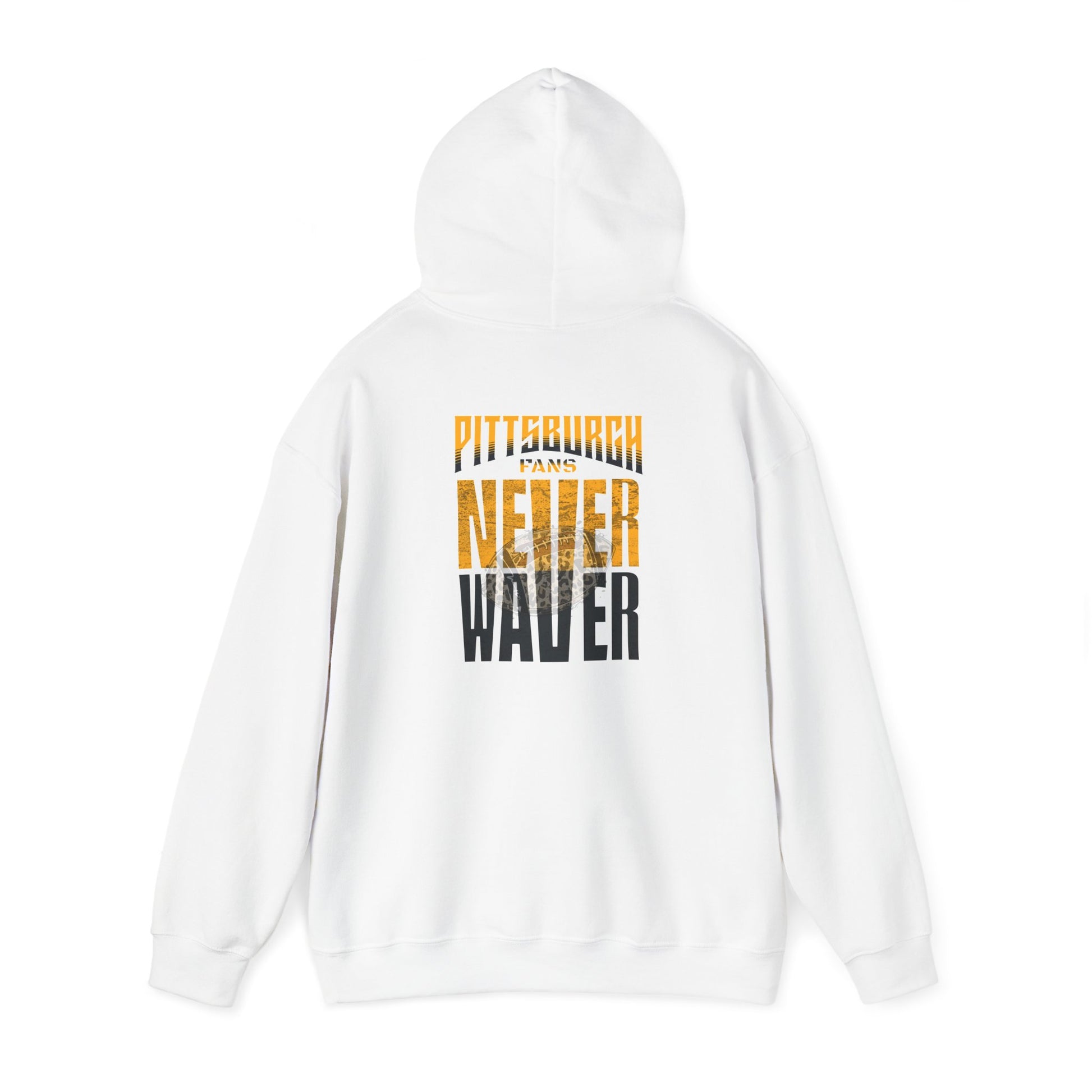 Pittsburgh Hoodie w Leopard Football - Unisex Heavy Blend Sweatshirt - Never Waver