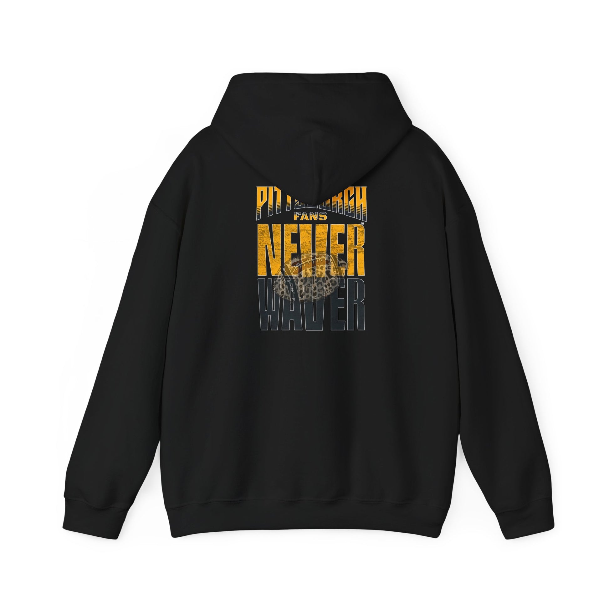Pittsburgh Hoodie w Leopard Football - Unisex Heavy Blend Sweatshirt - Never Waver