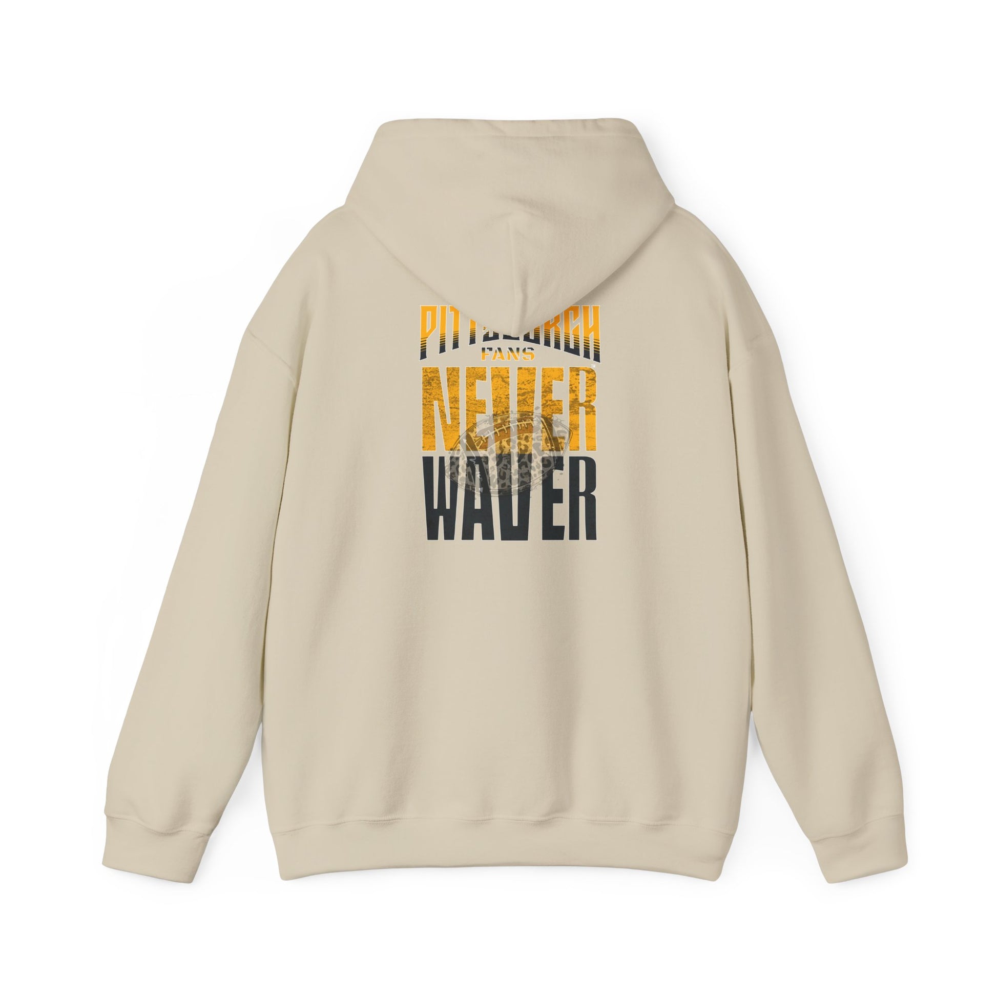 Pittsburgh Hoodie w Leopard Football - Unisex Heavy Blend Sweatshirt - Never Waver