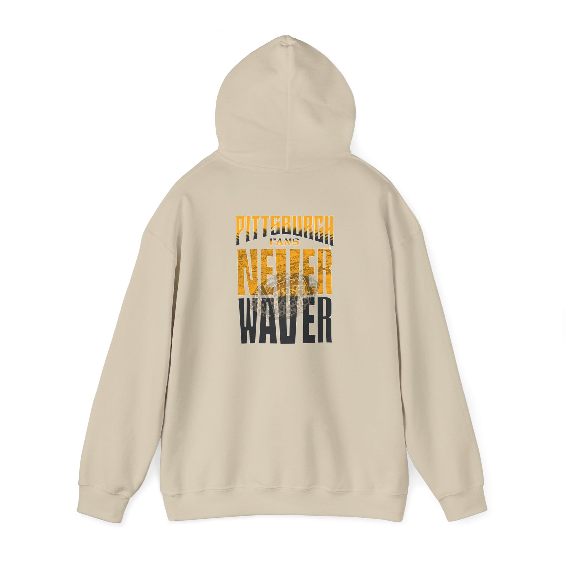 Pittsburgh Hoodie w Leopard Football - Unisex Heavy Blend Sweatshirt - Never Waver