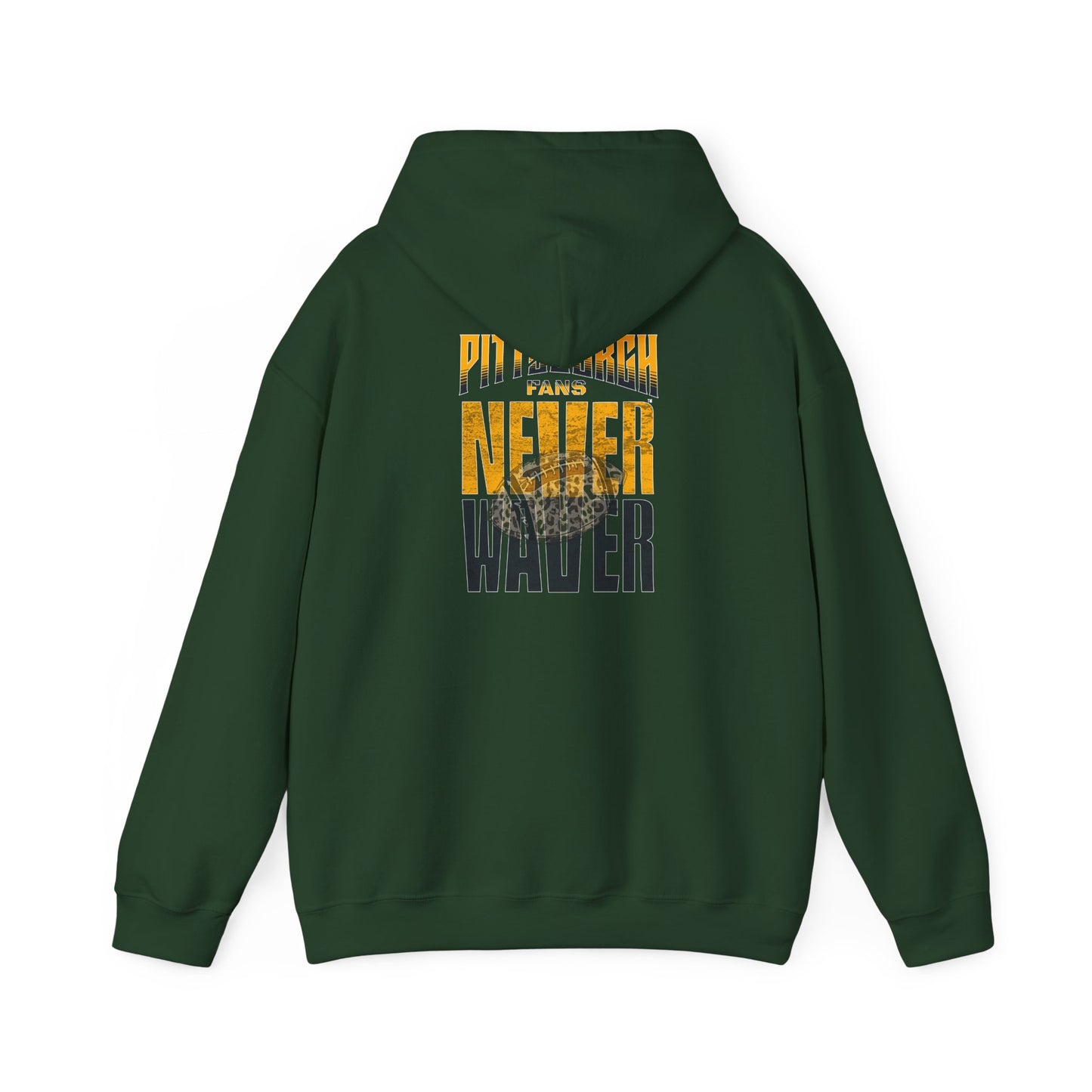 Pittsburgh Hoodie w Leopard Football - Unisex Heavy Blend Sweatshirt - Never Waver