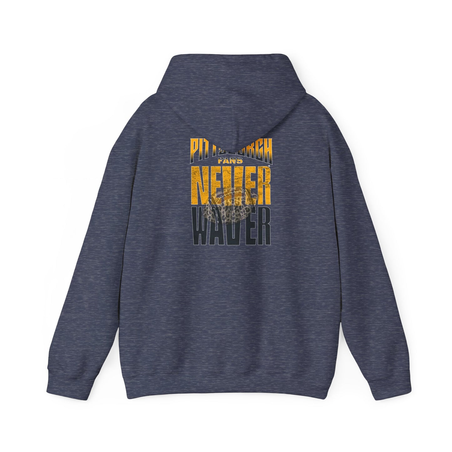 Pittsburgh Hoodie w Leopard Football - Unisex Heavy Blend Sweatshirt - Never Waver