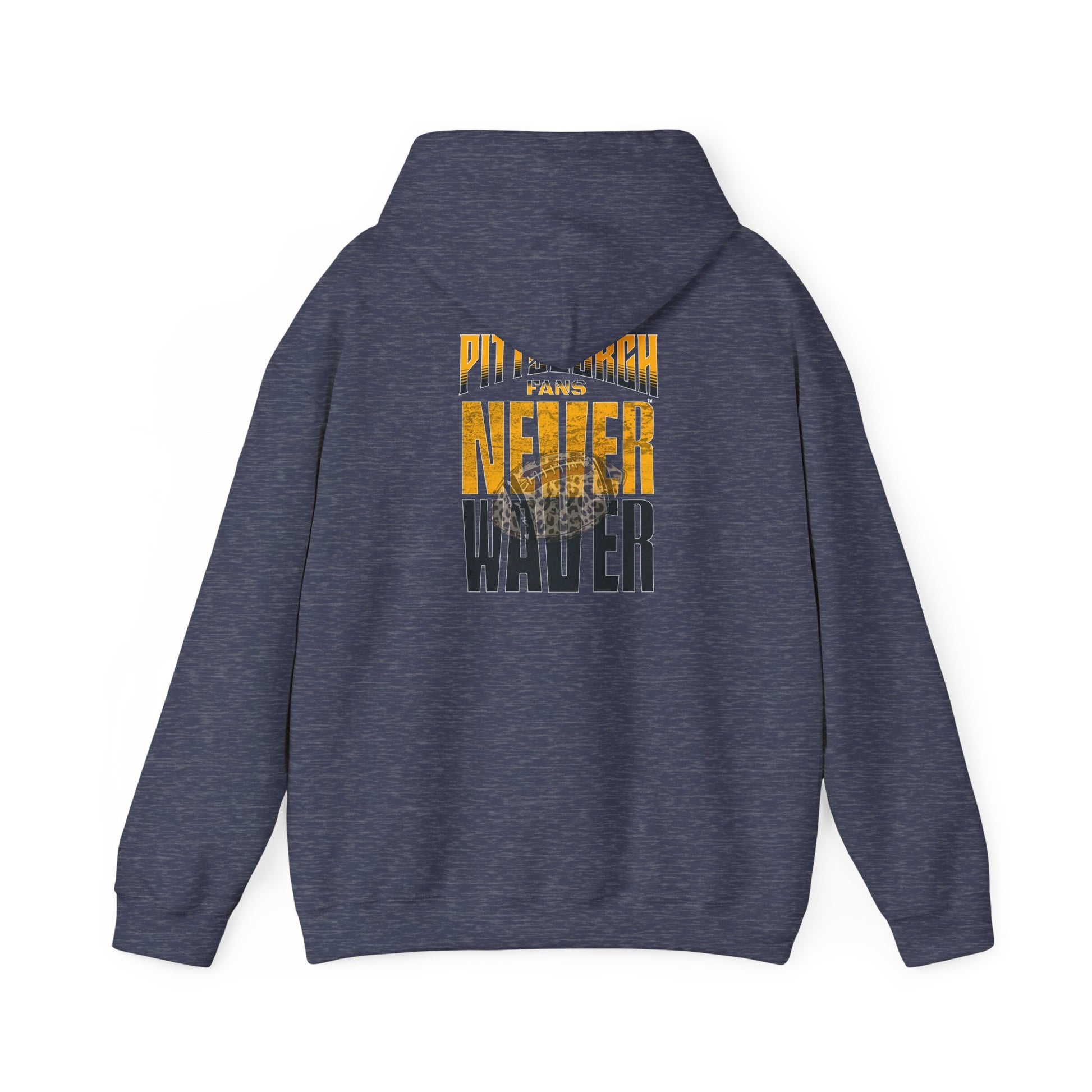 Pittsburgh Hoodie w Leopard Football - Unisex Heavy Blend Sweatshirt - Never Waver