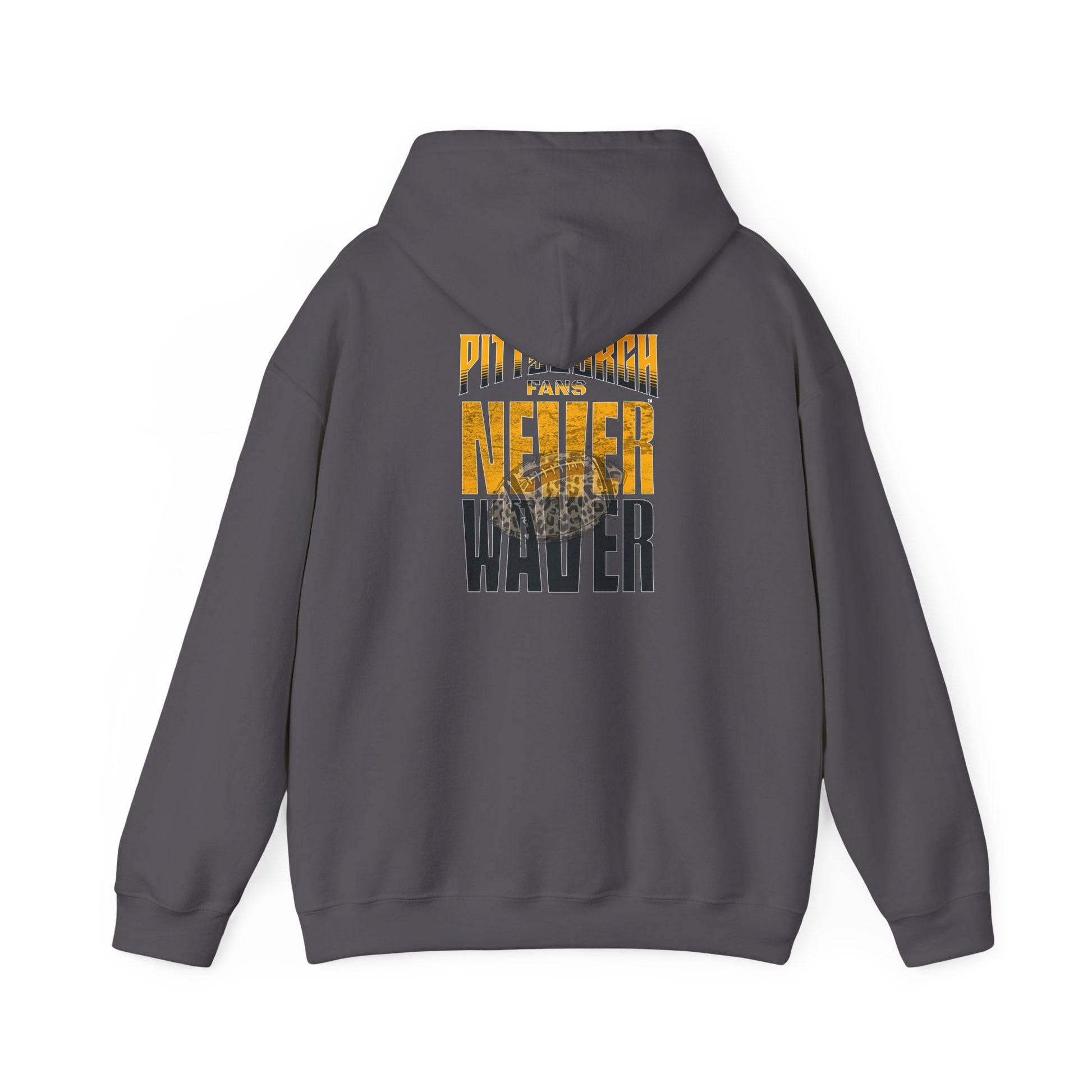 Pittsburgh Hoodie w Leopard Football - Unisex Heavy Blend Sweatshirt - Never Waver