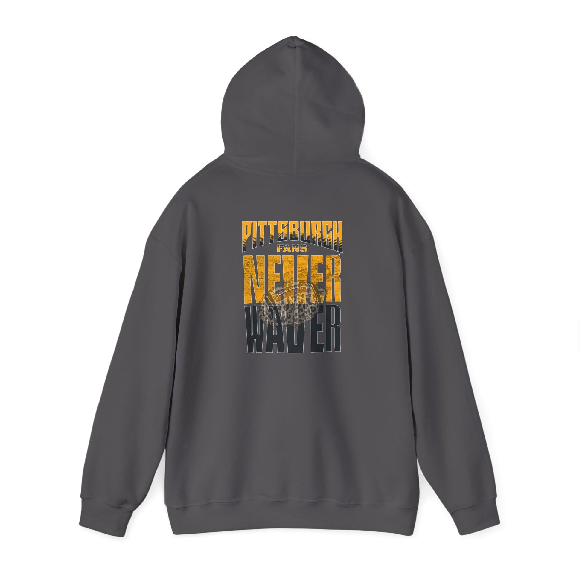 Pittsburgh Hoodie w Leopard Football - Unisex Heavy Blend Sweatshirt - Never Waver
