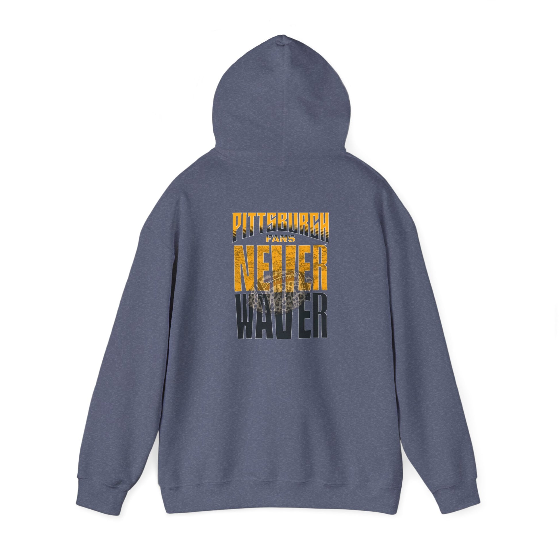Pittsburgh Hoodie w Leopard Football - Unisex Heavy Blend Sweatshirt - Never Waver