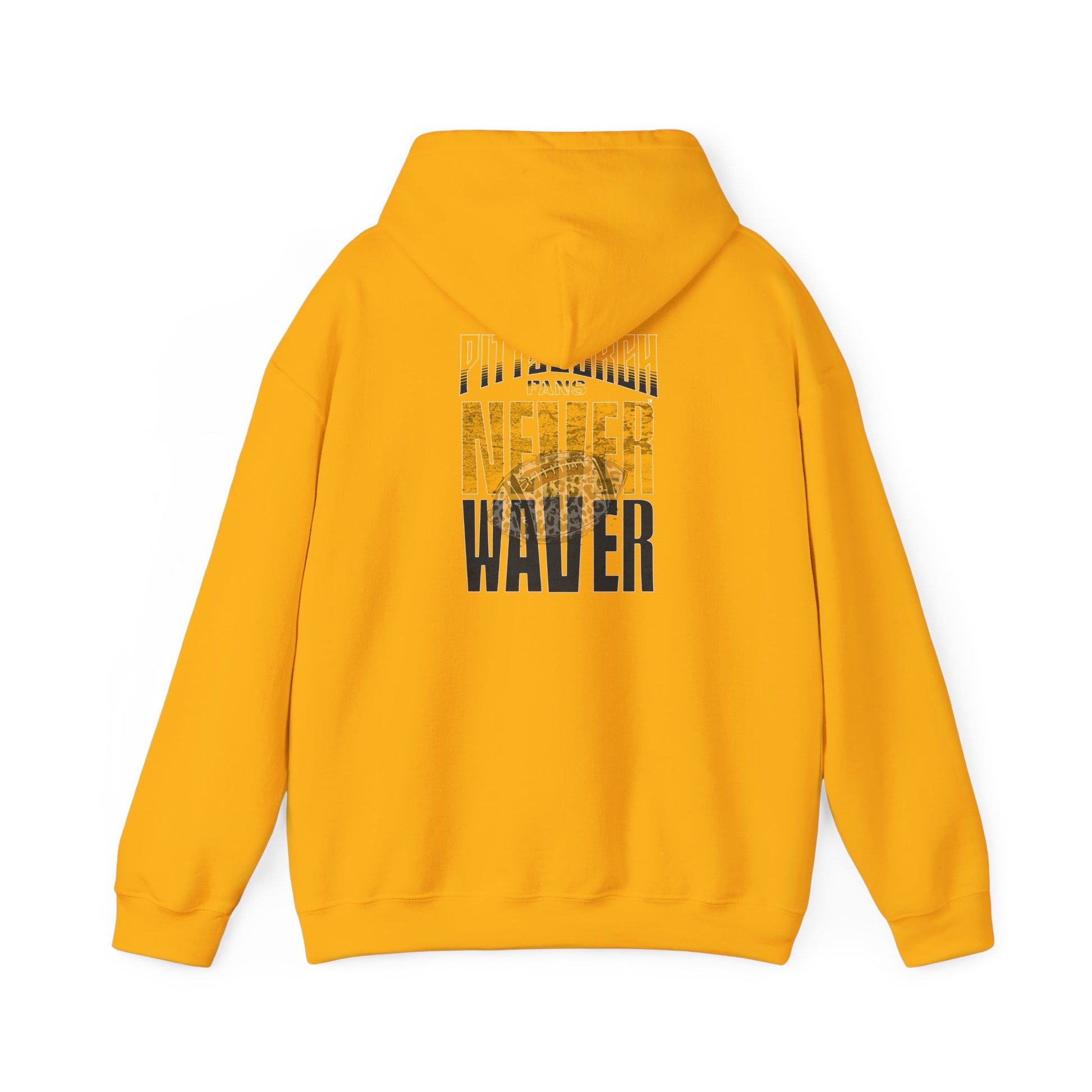 Pittsburgh Hoodie w Leopard Football - Unisex Heavy Blend Sweatshirt - Never Waver