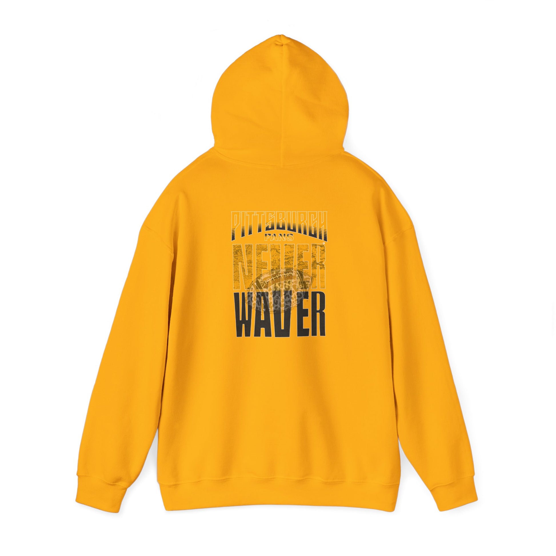 Pittsburgh Hoodie w Leopard Football - Unisex Heavy Blend Sweatshirt - Never Waver