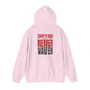 Tampa Bay Fans  Never Waver  w Leopard Football Unisex Heavy Blend™ Hoodie - Perfect for Sports Fans - Never Waver