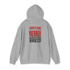 Tampa Bay Fans  Never Waver  w Leopard Football Unisex Heavy Blend™ Hoodie - Perfect for Sports Fans - Never Waver