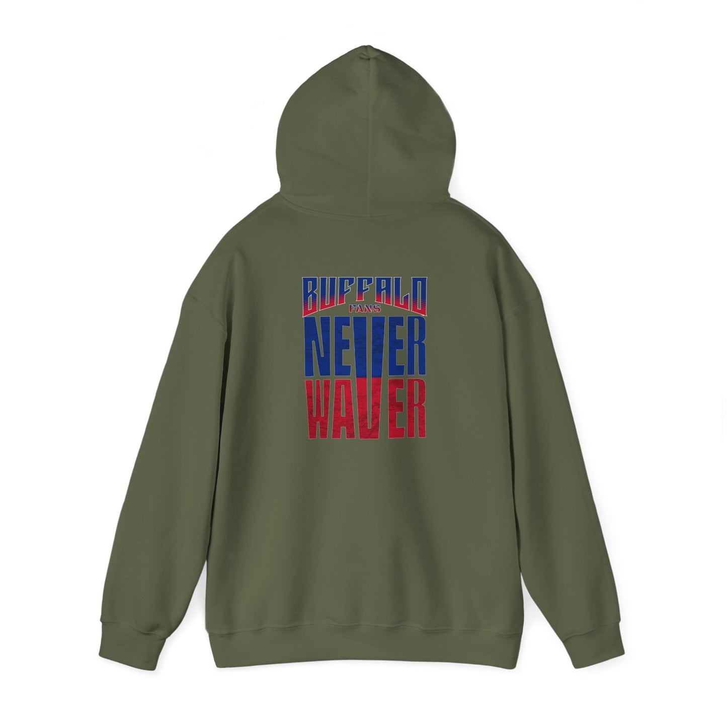 Unisex Heavy Blend™ Hooded Sweatshirt - Buffalo Fans 'Never Waver' Hoodie - Never Waver
