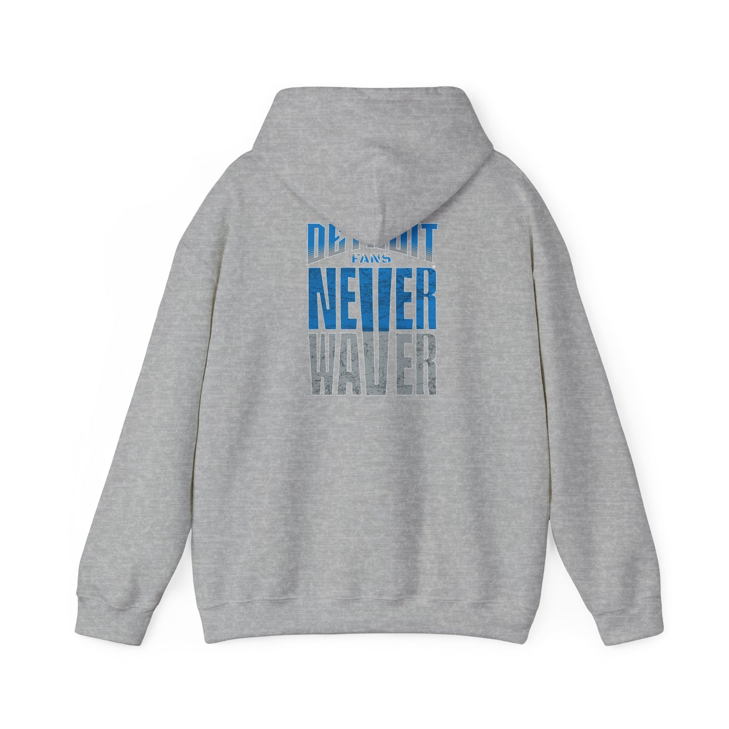 Unisex Heavy Blend™ Hooded Sweatshirt - 'Detroit Fans Never Waver' Inspirational Hoodie for Fans - Never Waver