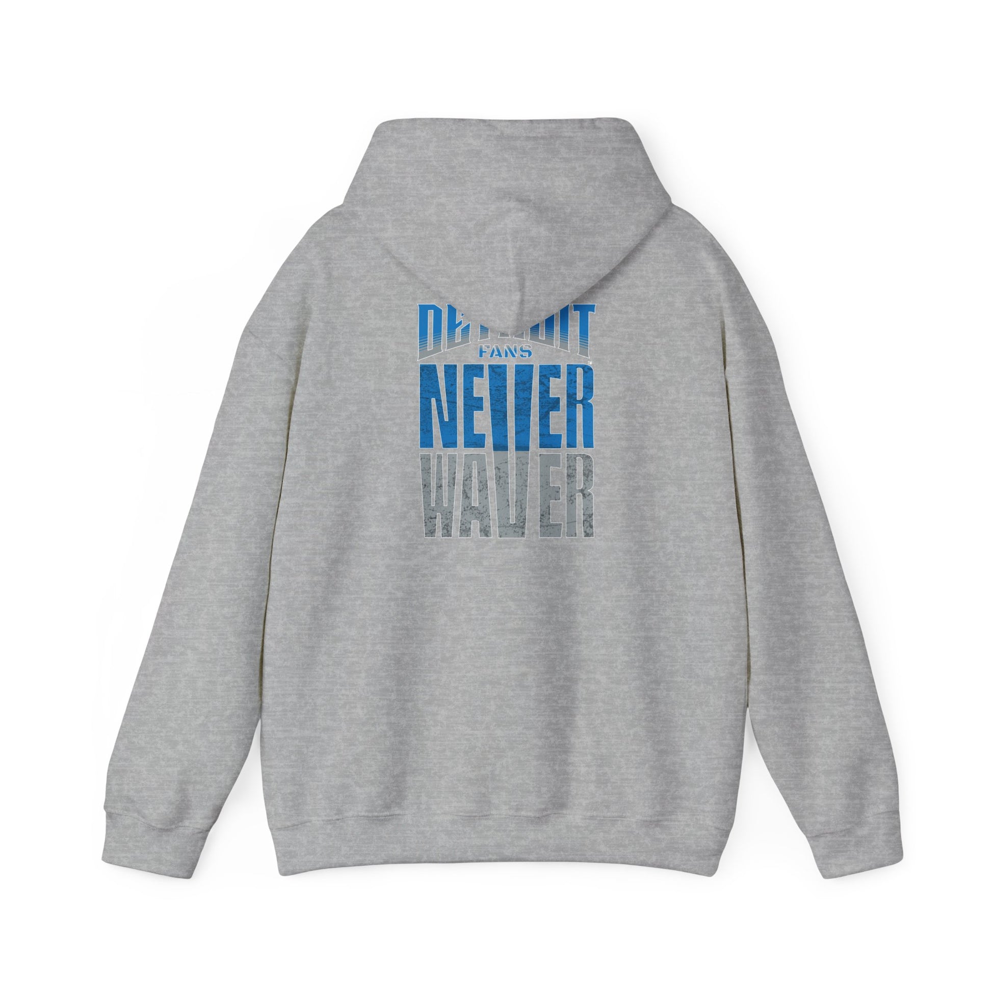 Unisex Heavy Blend™ Hooded Sweatshirt - 'Detroit Fans Never Waver' Inspirational Hoodie for Fans - Never Waver