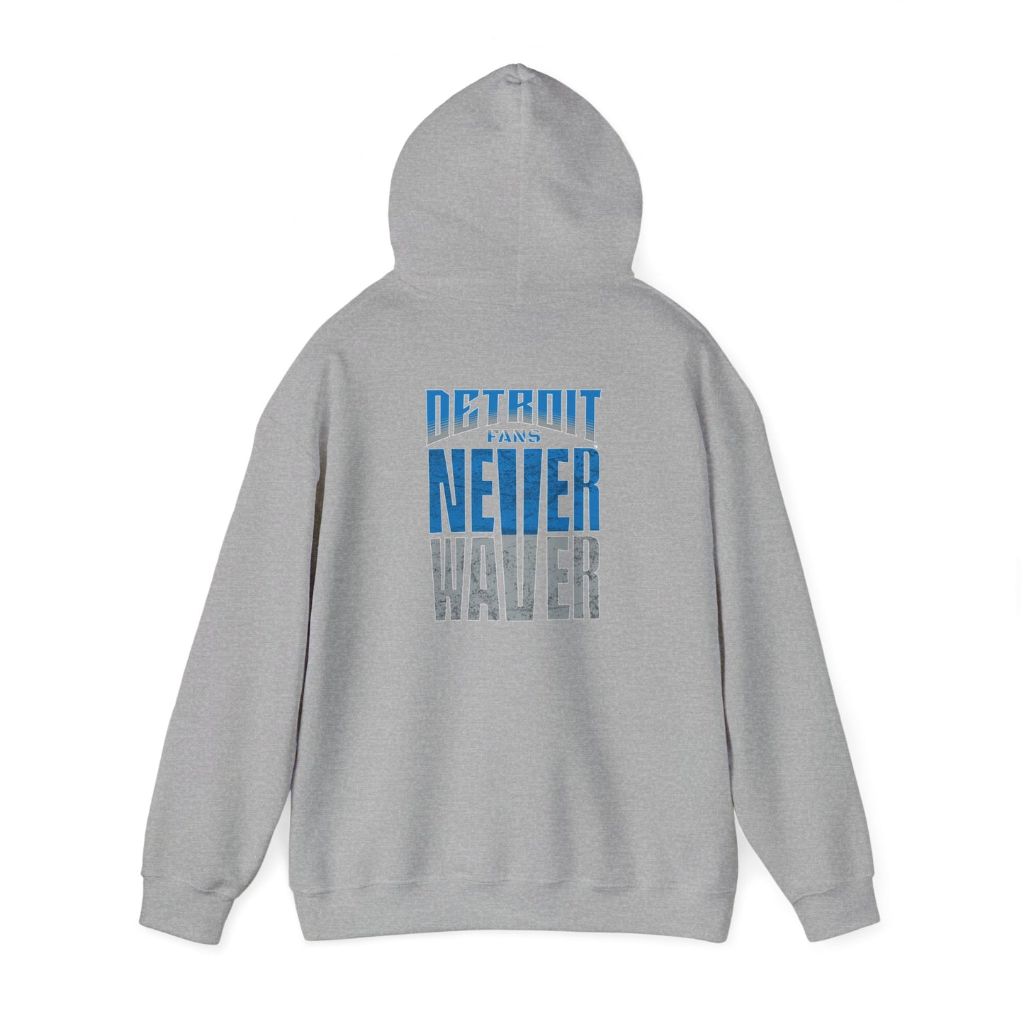 Unisex Heavy Blend™ Hooded Sweatshirt - 'Detroit Fans Never Waver' Inspirational Hoodie for Fans - Never Waver