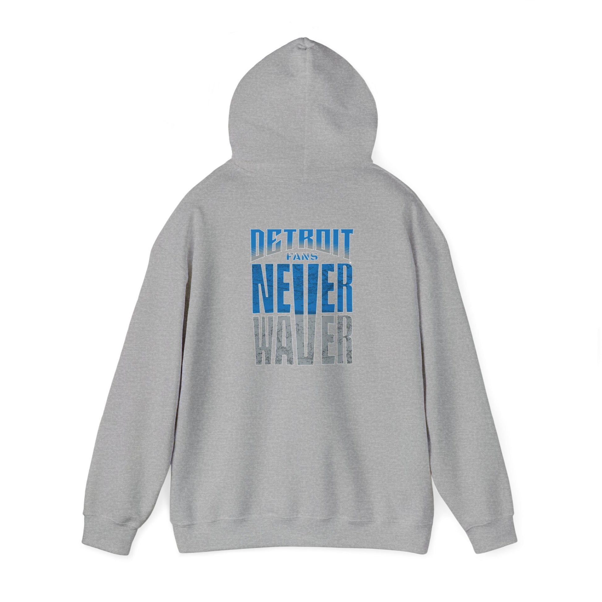 Unisex Heavy Blend™ Hooded Sweatshirt - 'Detroit Fans Never Waver' Inspirational Hoodie for Fans - Never Waver