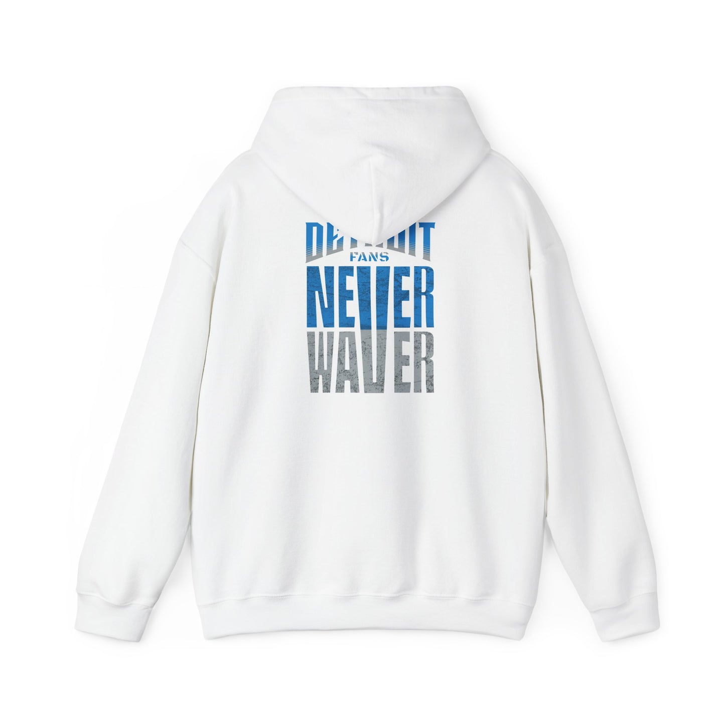 Unisex Heavy Blend™ Hooded Sweatshirt - 'Detroit Fans Never Waver' Inspirational Hoodie for Fans - Never Waver